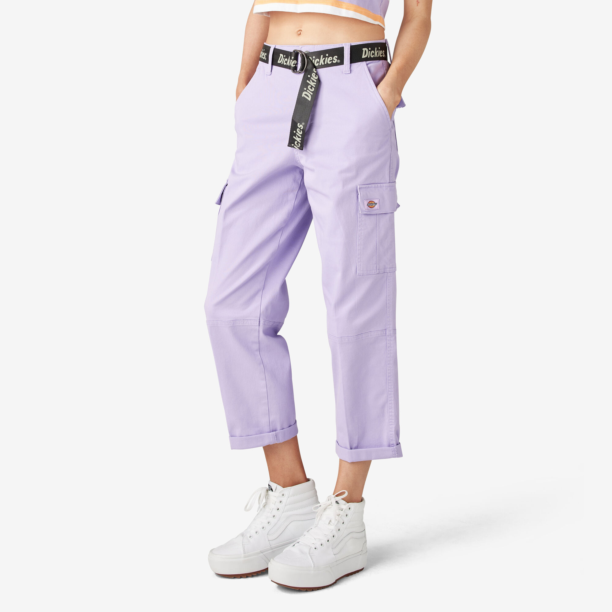 Women's Relaxed Fit Cropped Cargo Pants