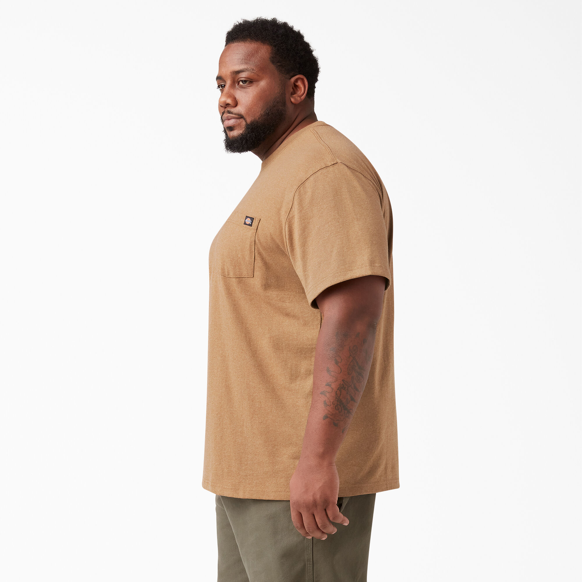 Heavyweight Heathered Short Sleeve Pocket T-Shirt