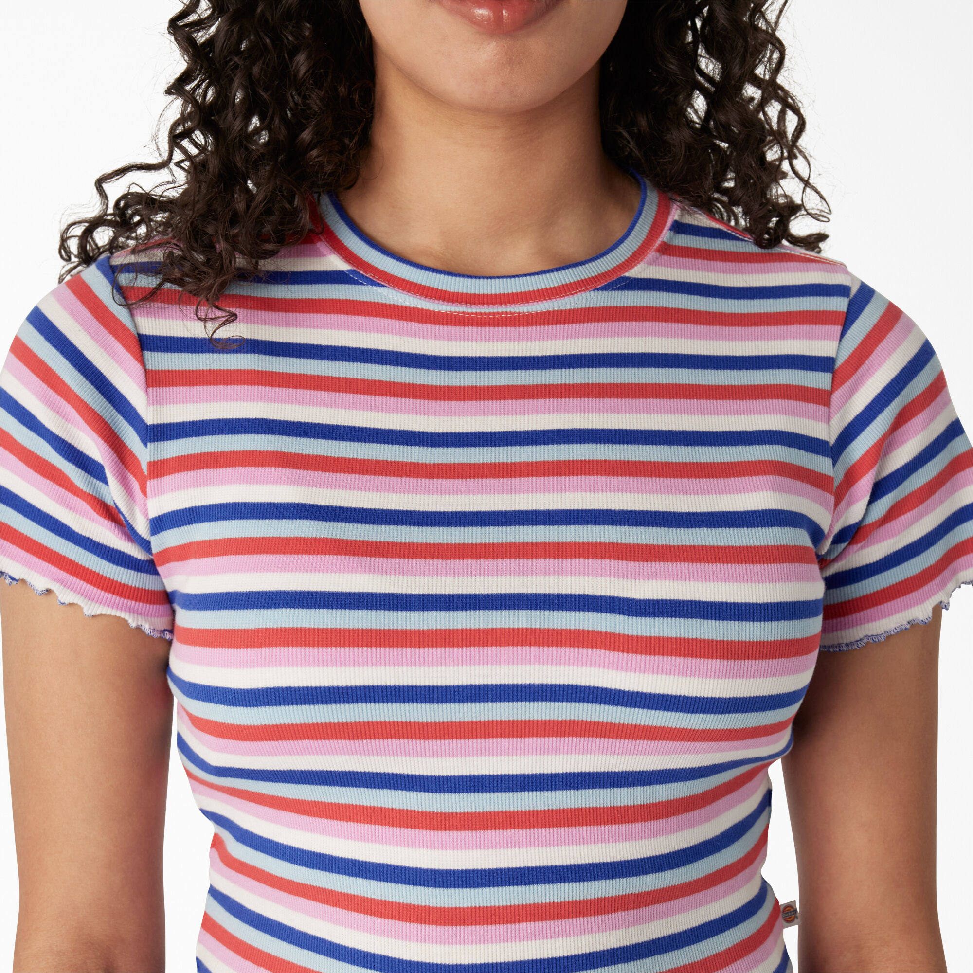 Women's Striped Cropped Baby T-Shirt