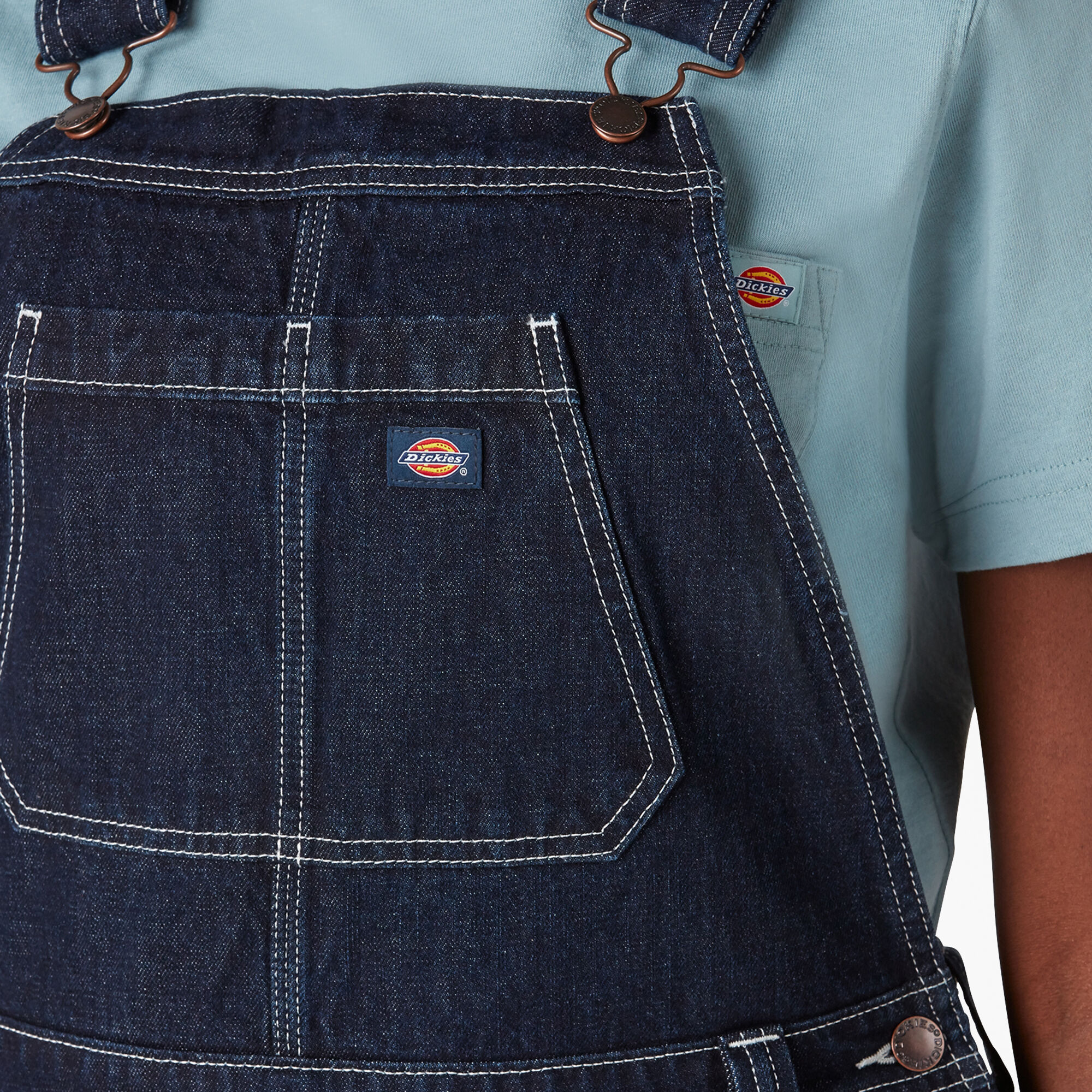 Women's Denim Double Knee Bib Overalls