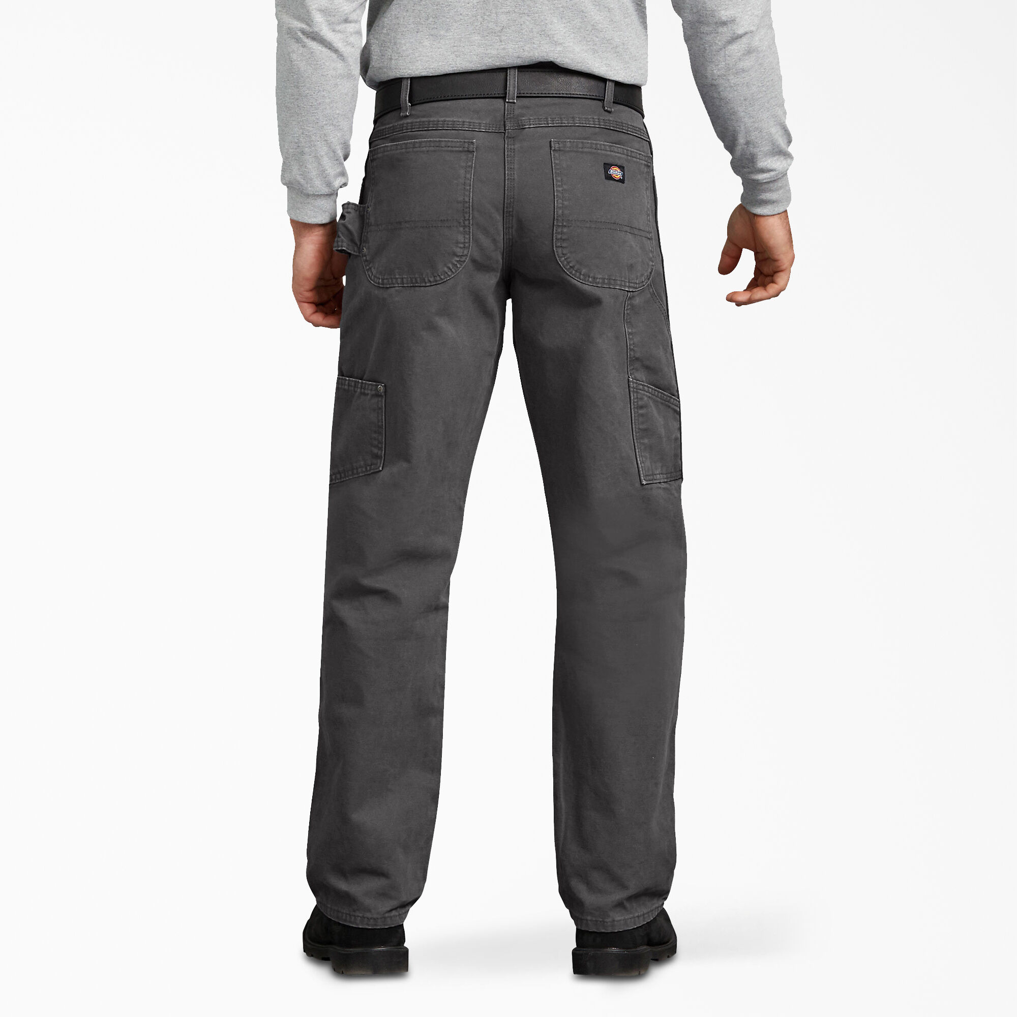 Relaxed Fit Straight Leg Sanded Duck Carpenter Pants, Rinsed Slate