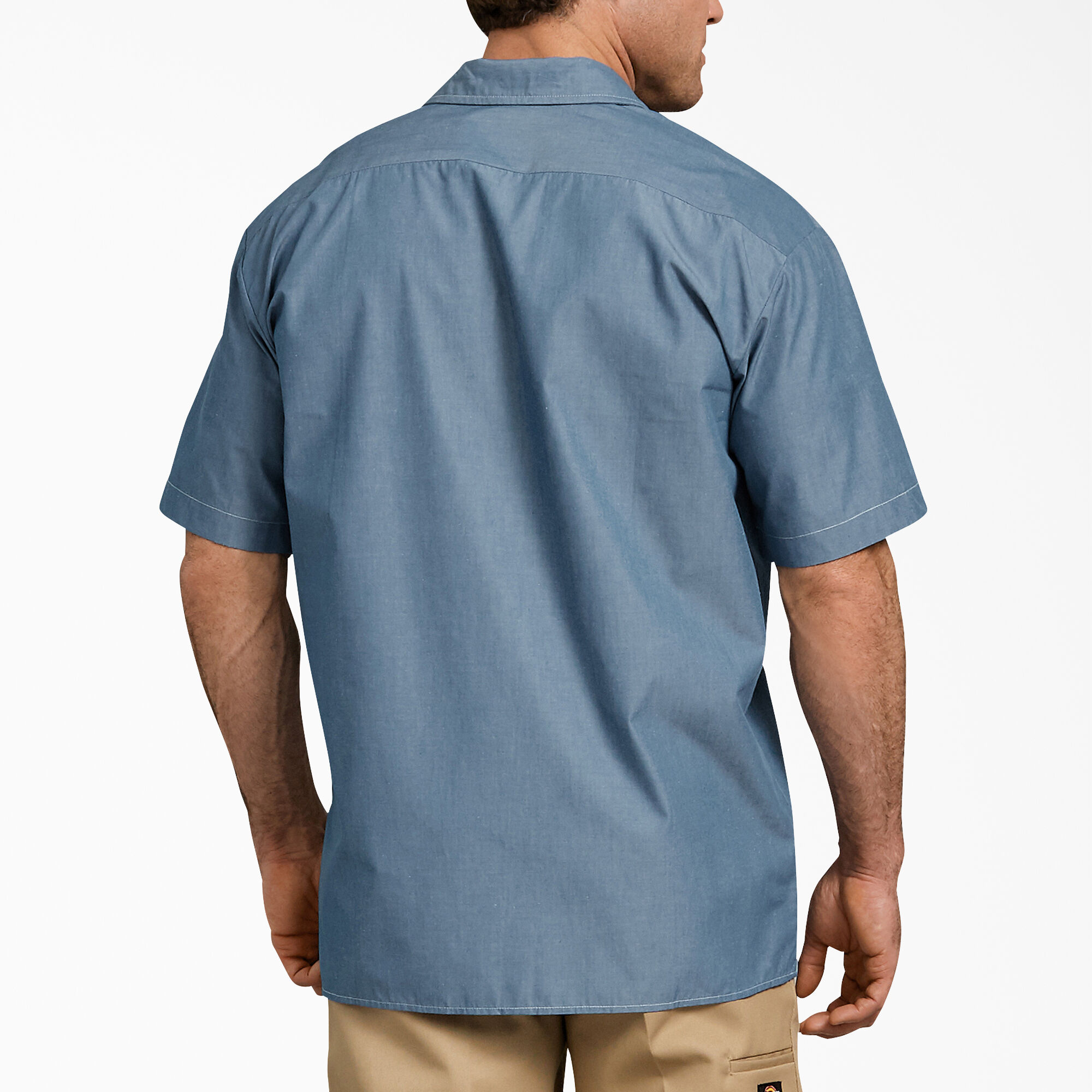 Relaxed Fit Short Sleeve Chambray Shirt