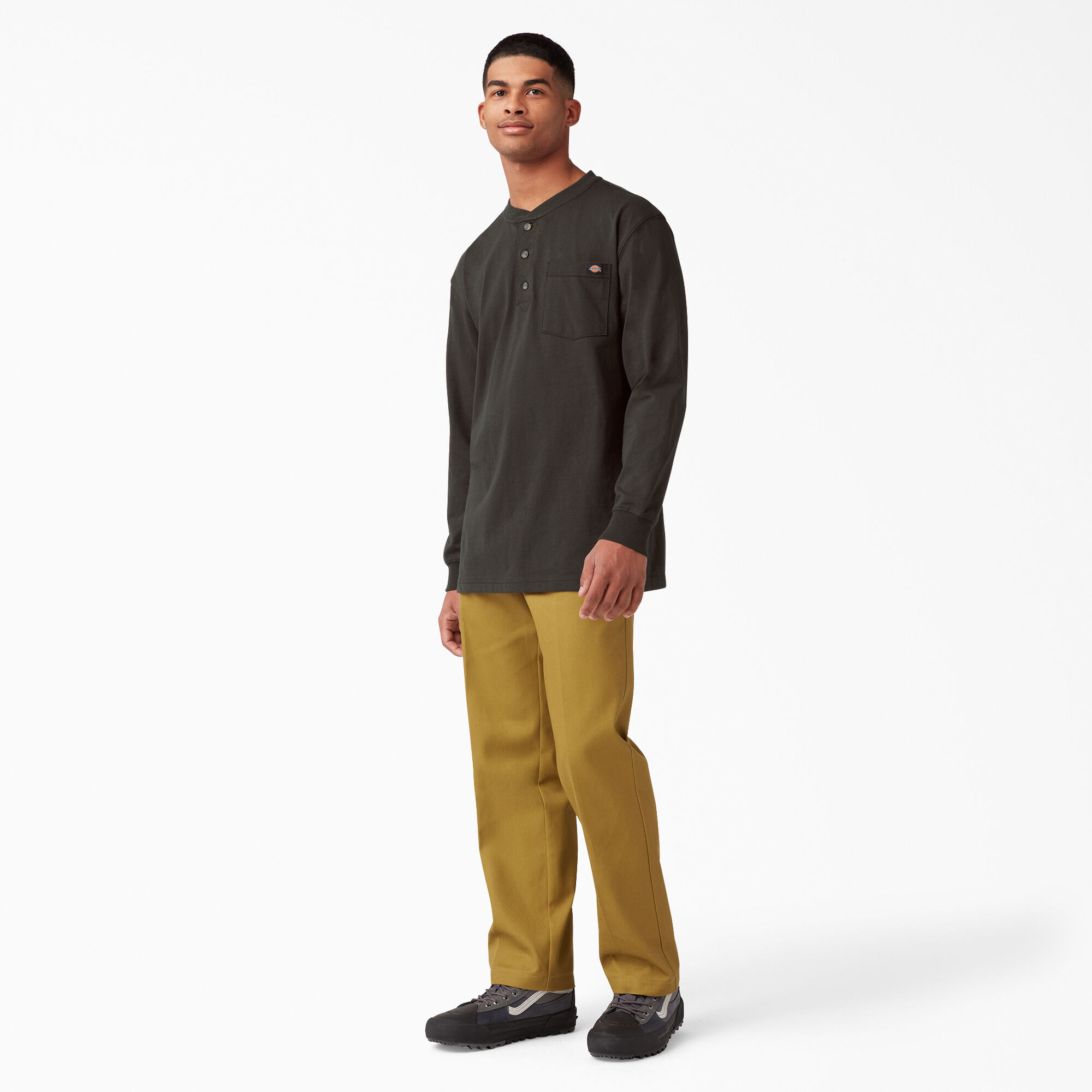 Heavyweight Long Sleeve Henley T-Shirt