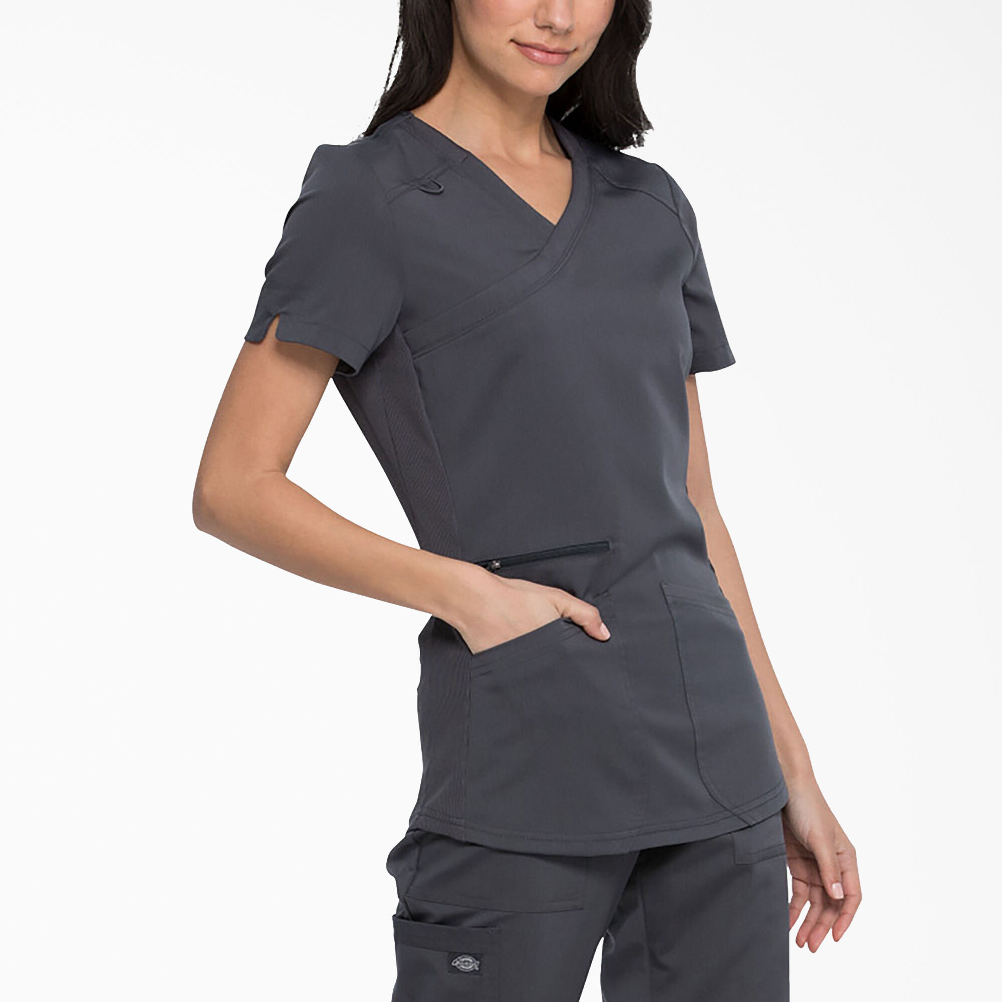 Women's Balance Mock Wrap Scrub Top