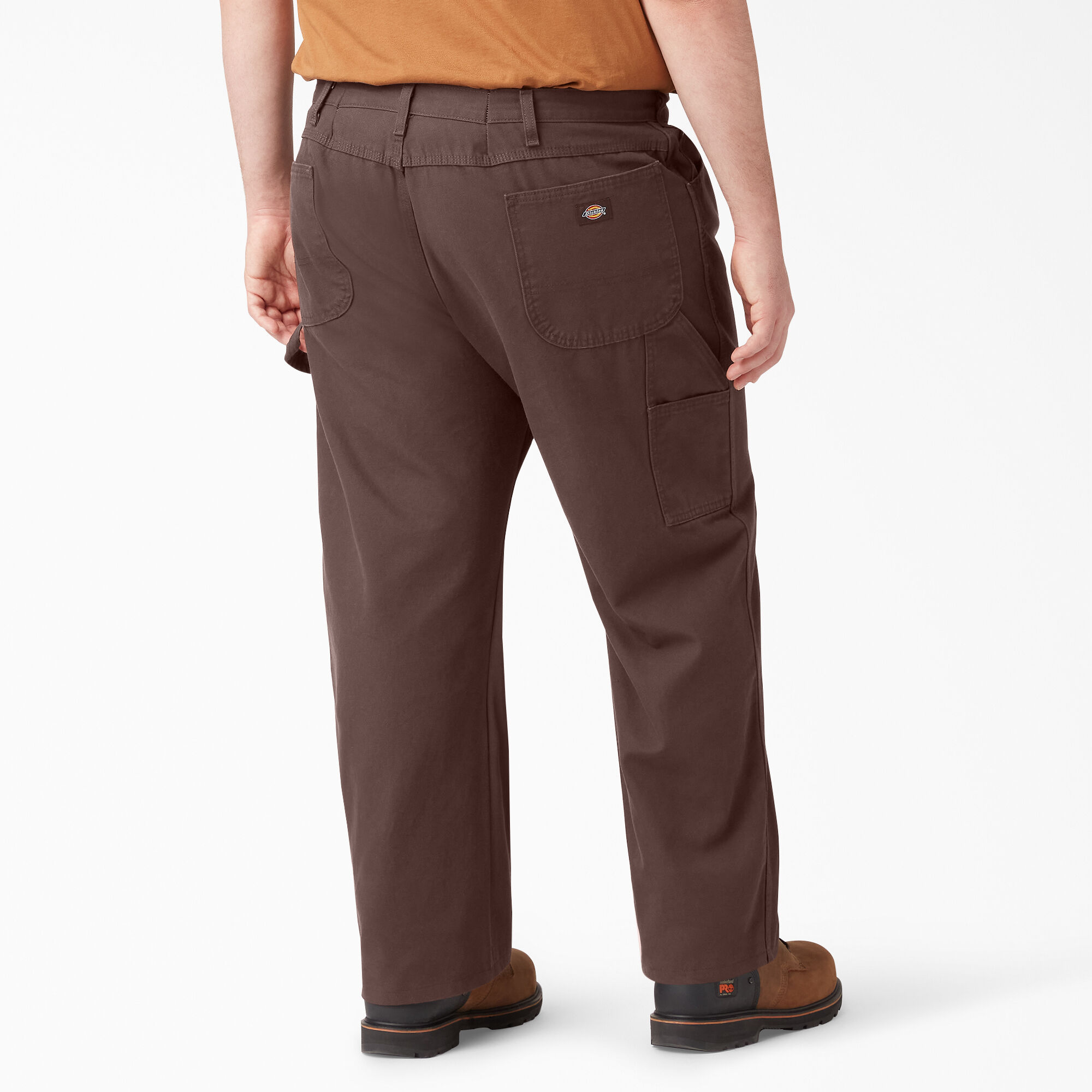 Relaxed Fit Heavyweight Duck Carpenter Pants, Rinsed Chocolate Brown