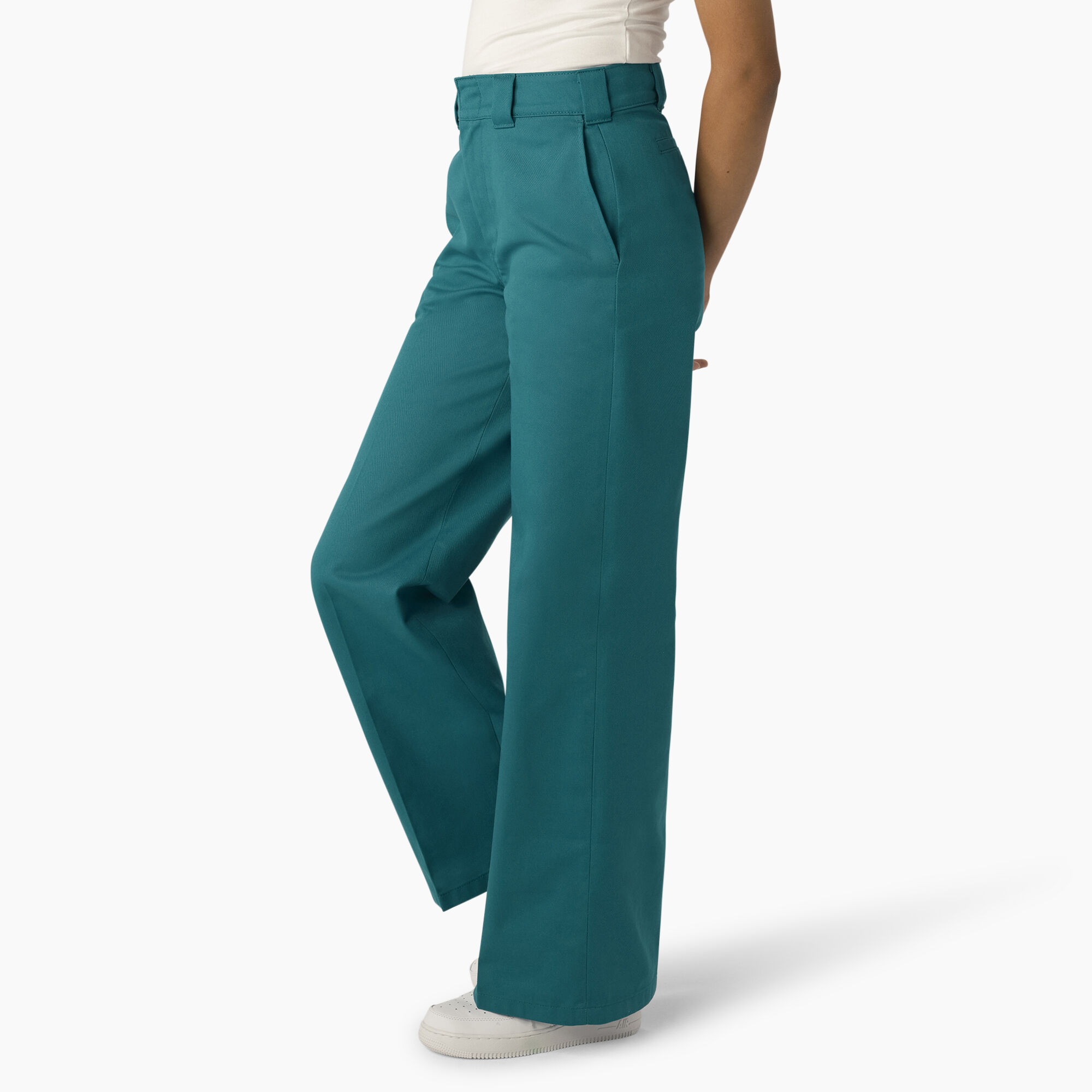 Women's Regular Fit Wide Leg Work Pants