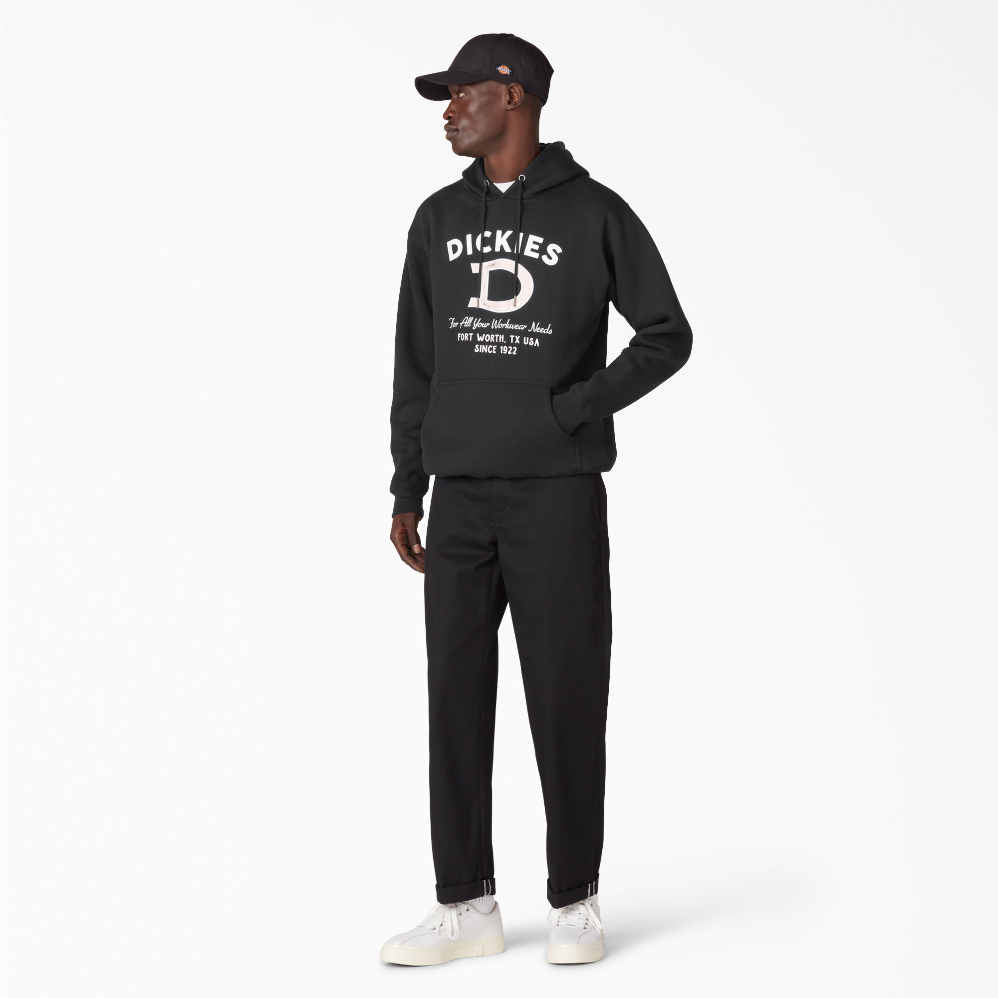 Distressed Ox Collar Graphic Hoodie