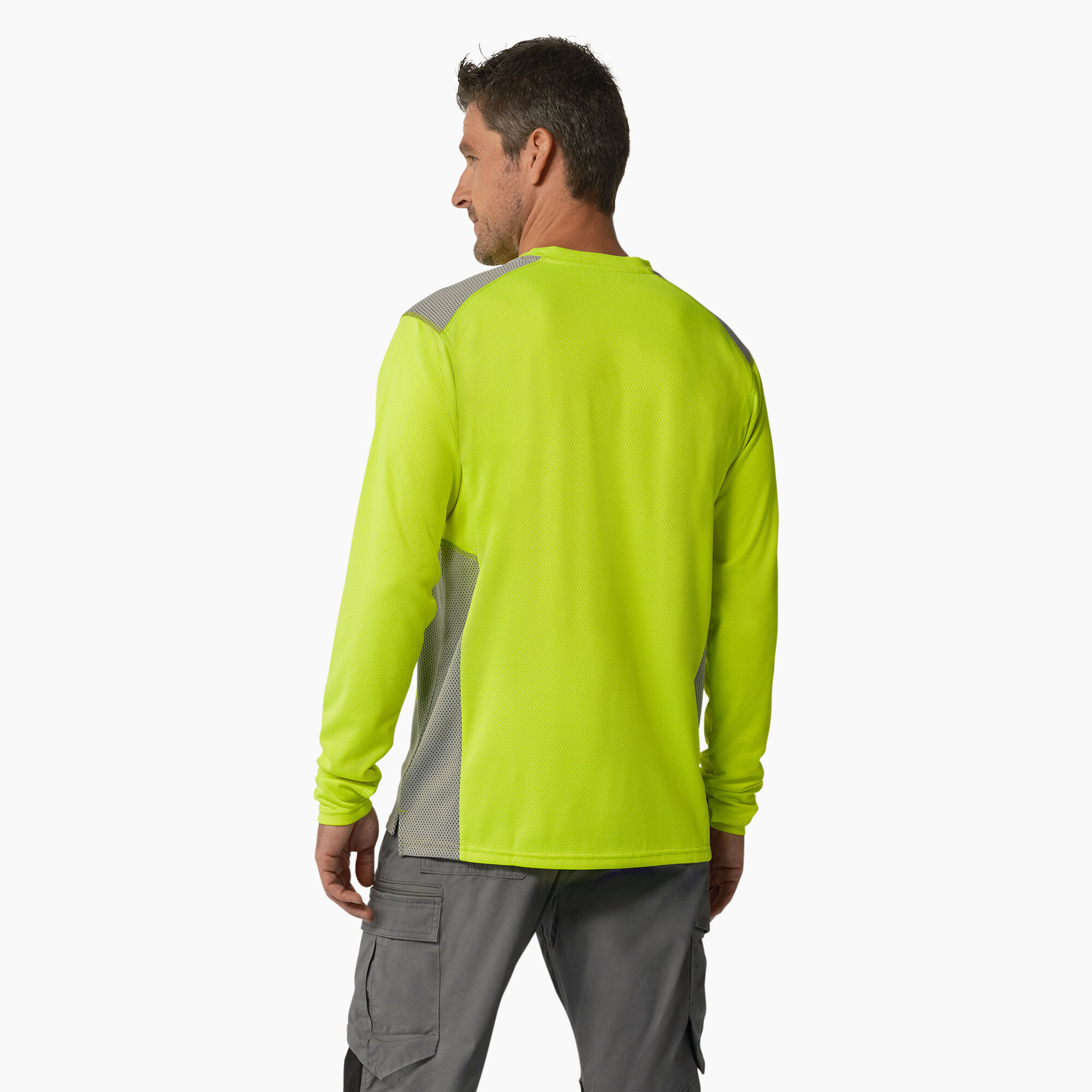 Temp-iQ? 365 Long Sleeve Pocket T-Shirt, Neon Yellow