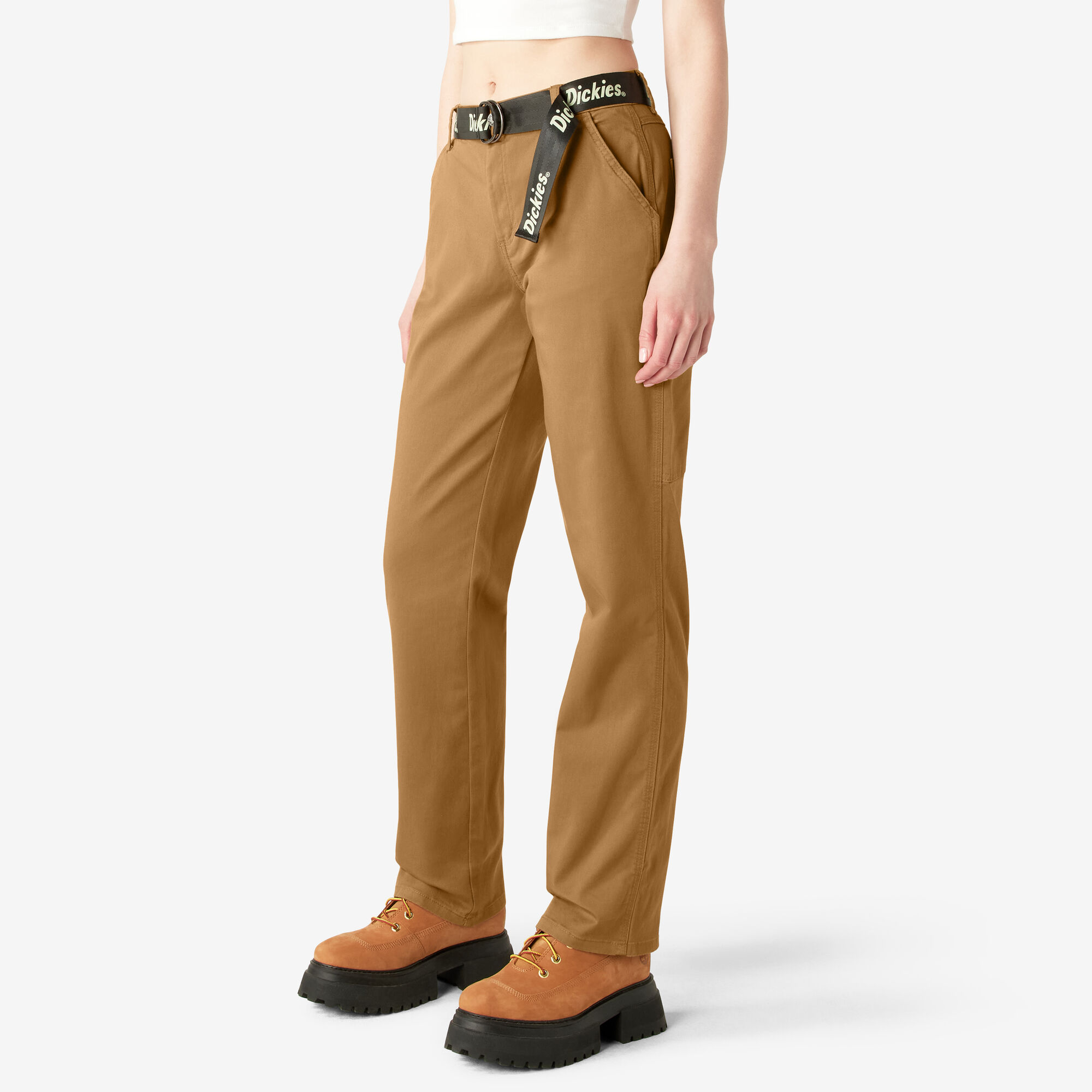 Women's Relaxed Fit Carpenter Pants, Brown Duck