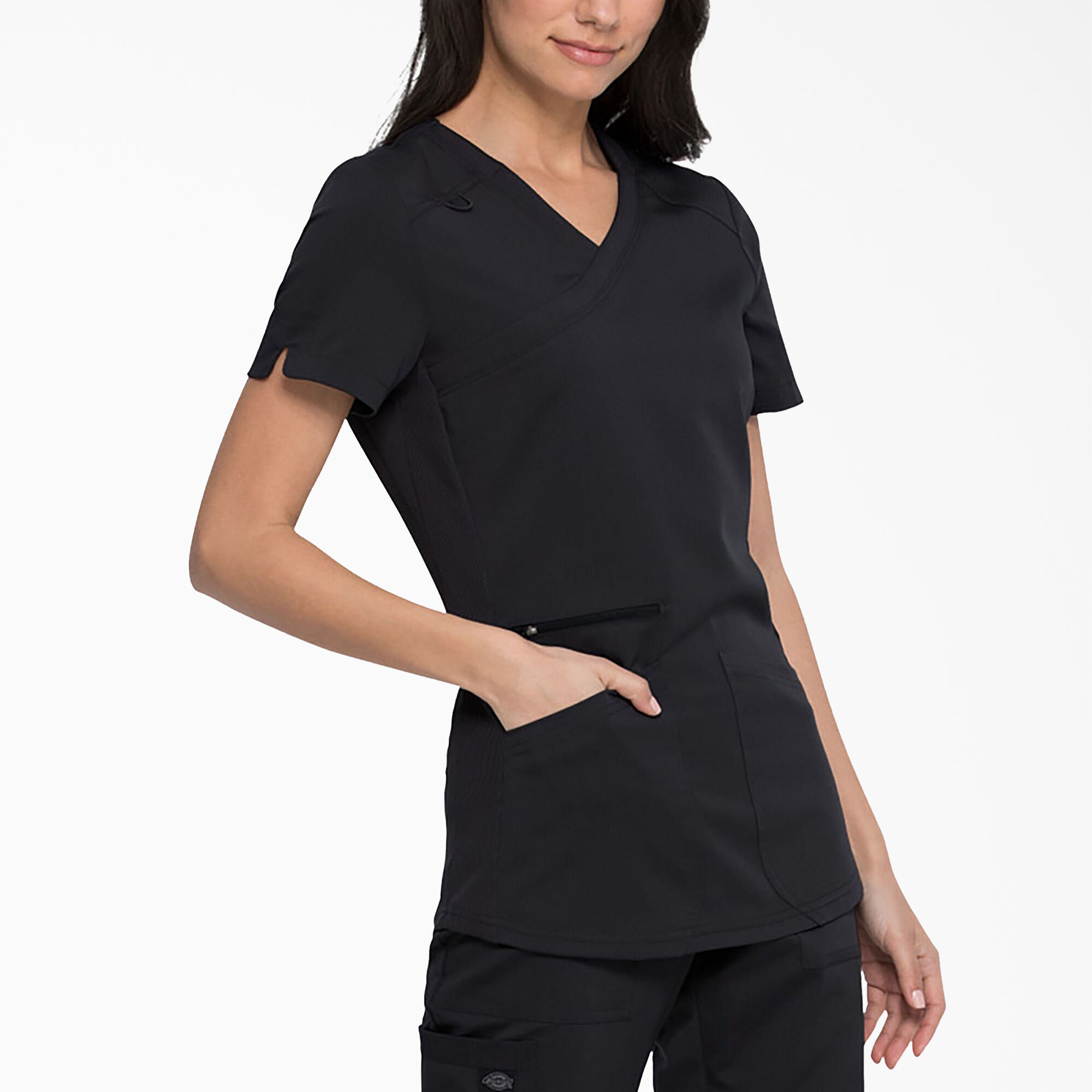 Women's Balance Mock Wrap Scrub Top