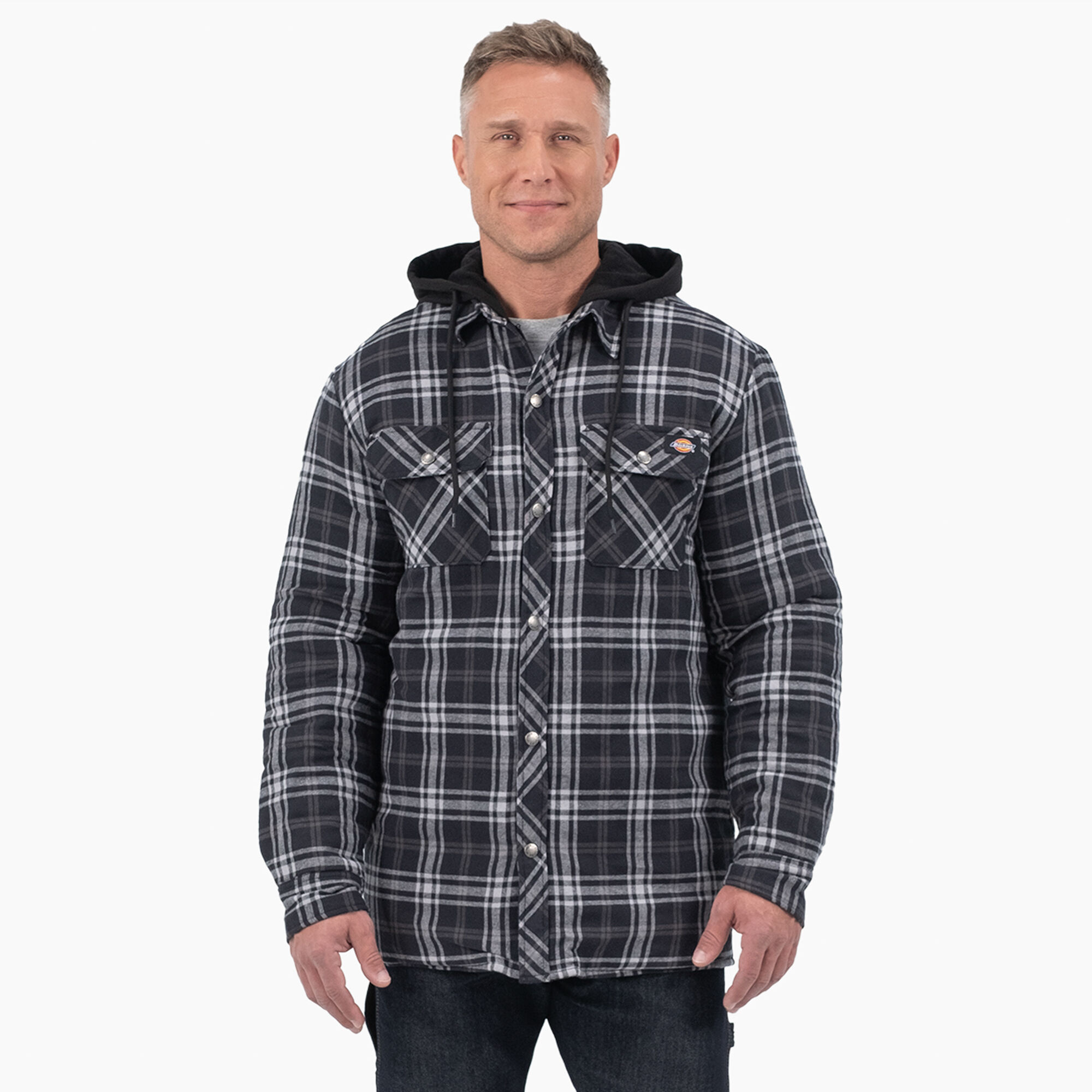 Flannel Hooded Shirt Jacket