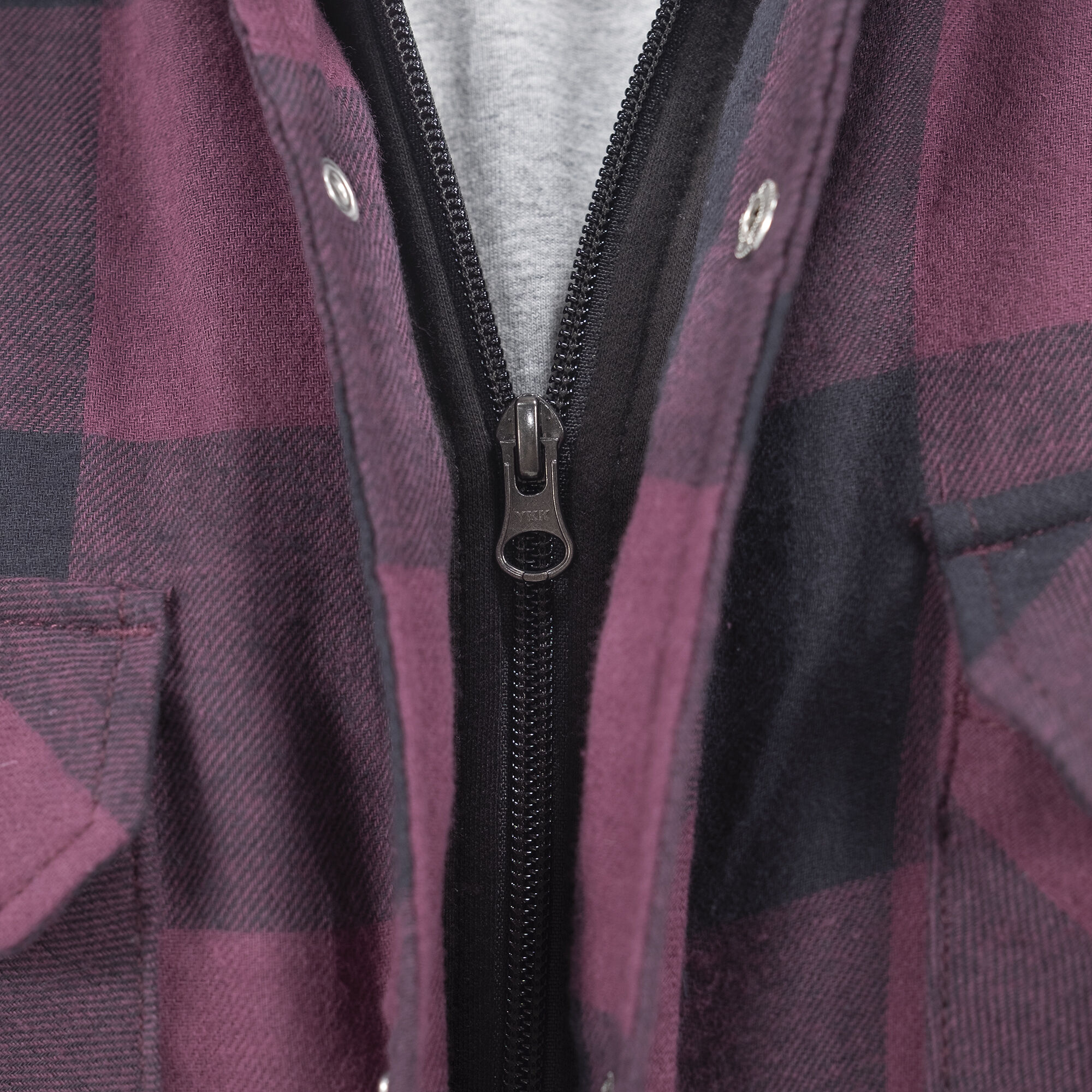 Flannel Hooded Shirt Jacket