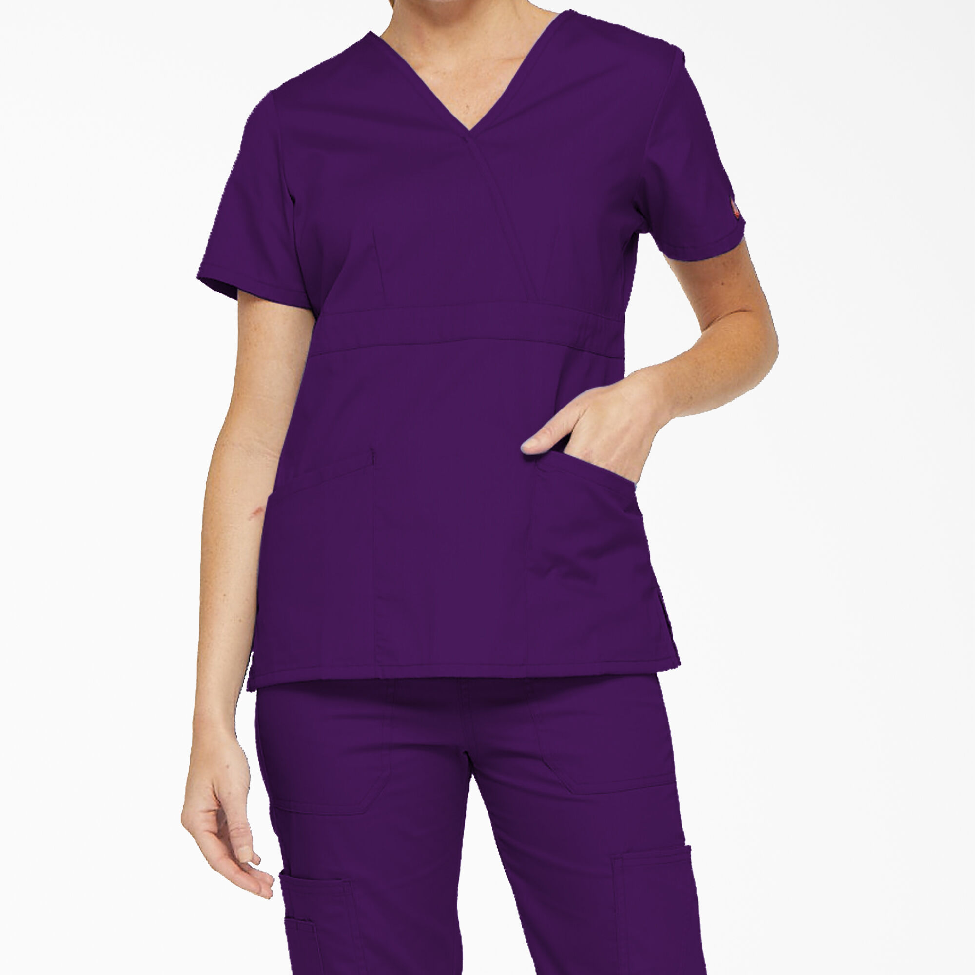 Women's EDS Signature Mock Wrap Scrub Top