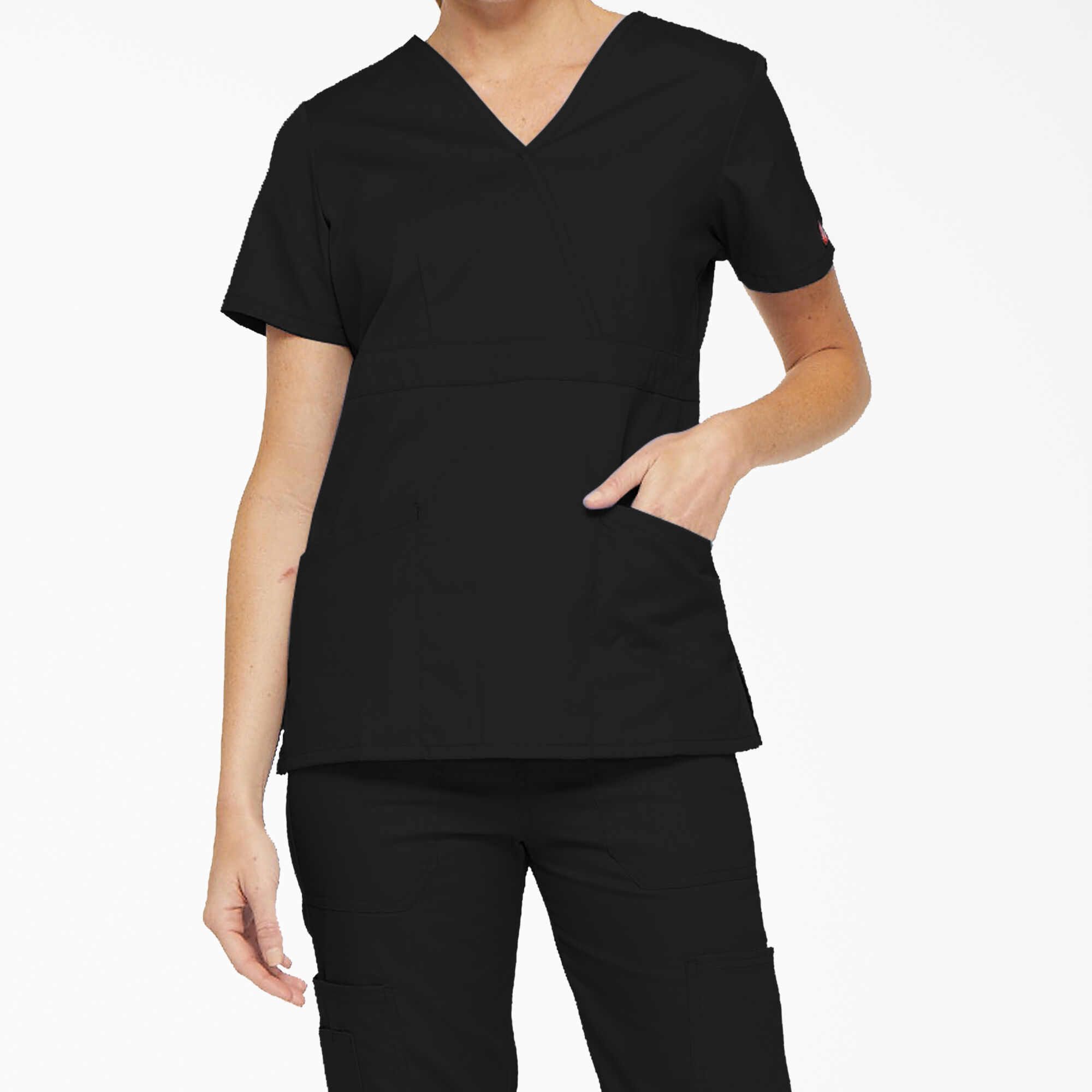 Women's EDS Signature Mock Wrap Scrub Top