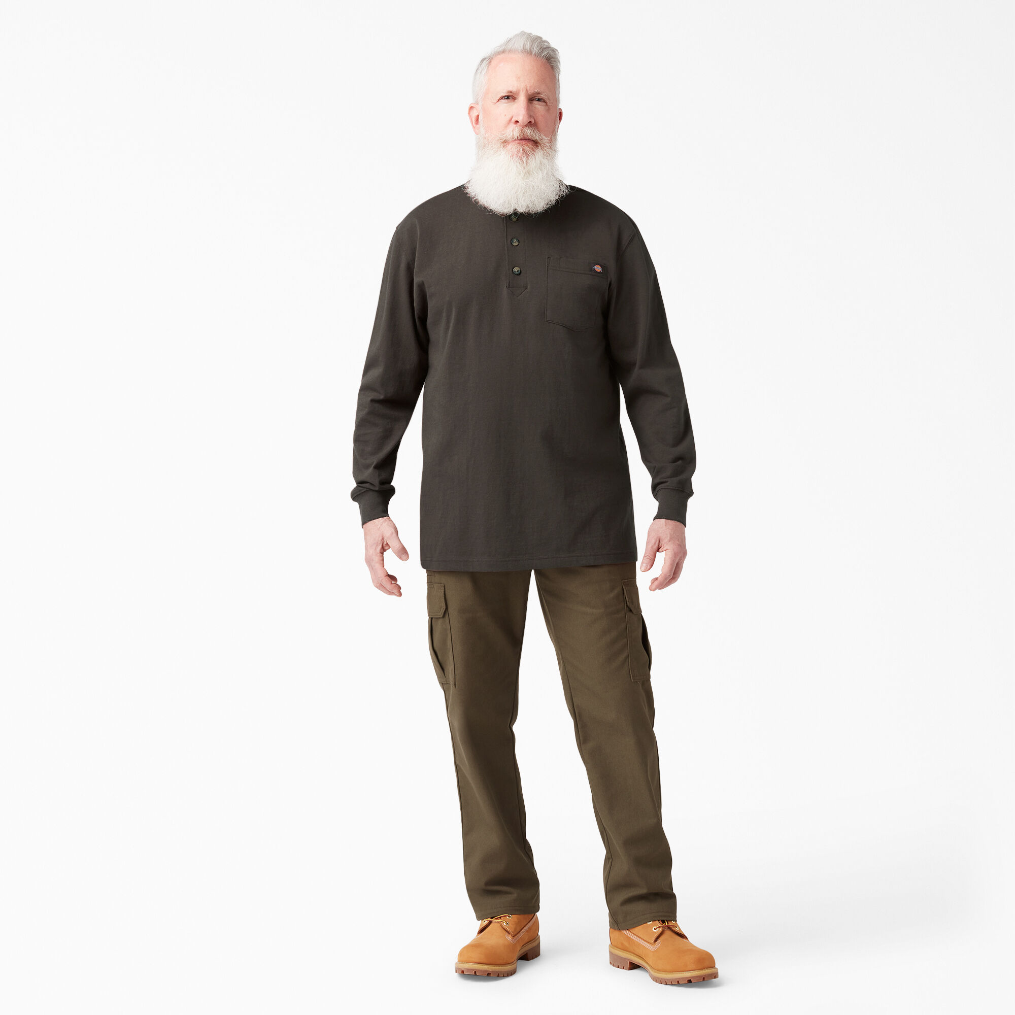 Heavyweight Long Sleeve Henley T-Shirt