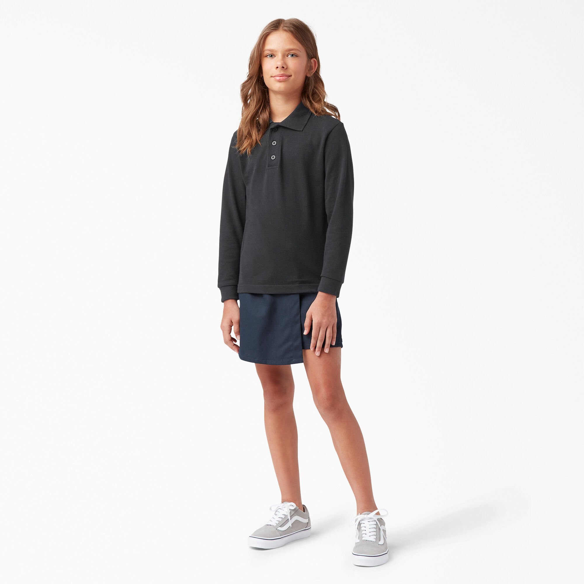 Kids' Piqué Long Sleeve Polo, 4-20