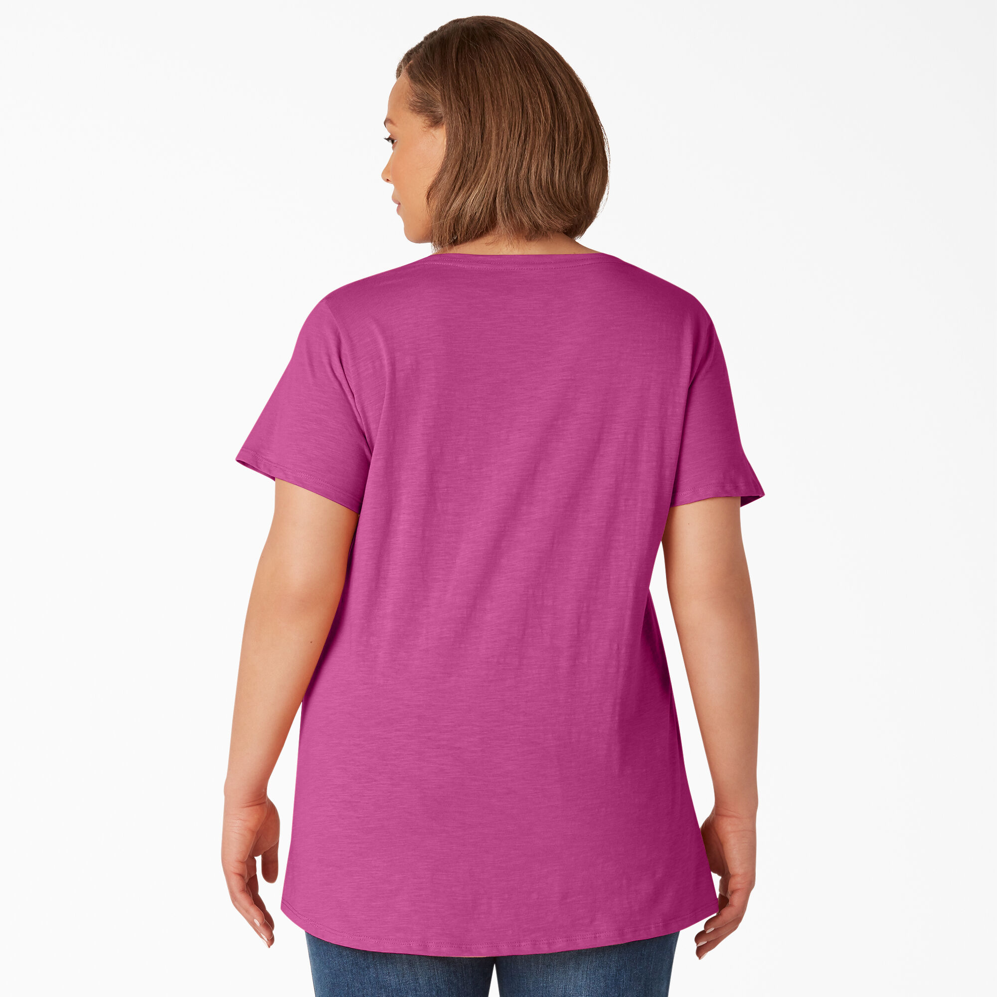 Women's Plus Short Sleeve V-Neck T-Shirt