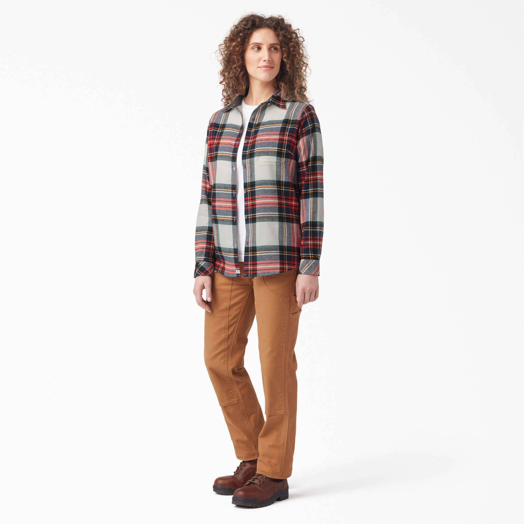 Women's Plaid Flannel Long Sleeve Shirt