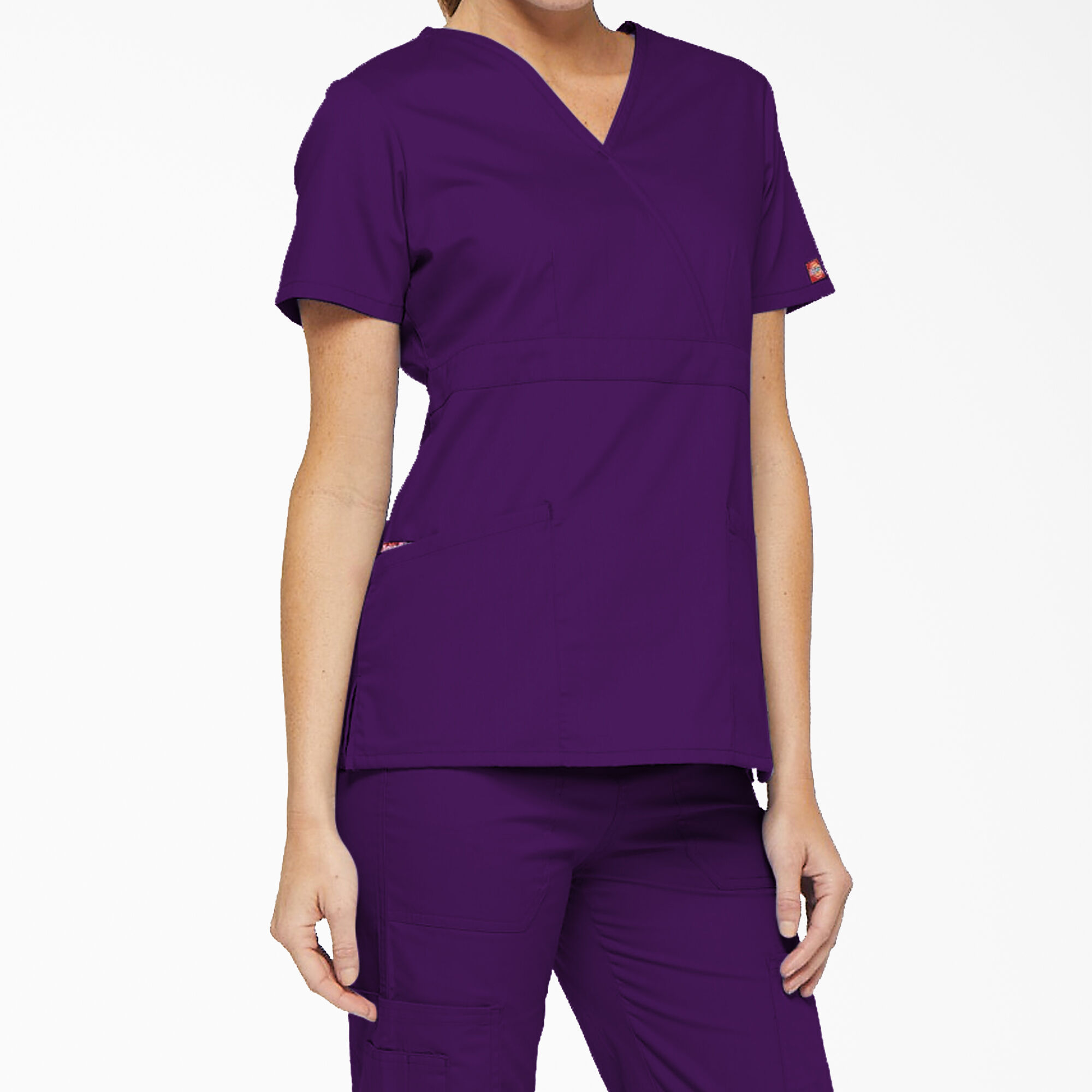 Women's EDS Signature Mock Wrap Scrub Top