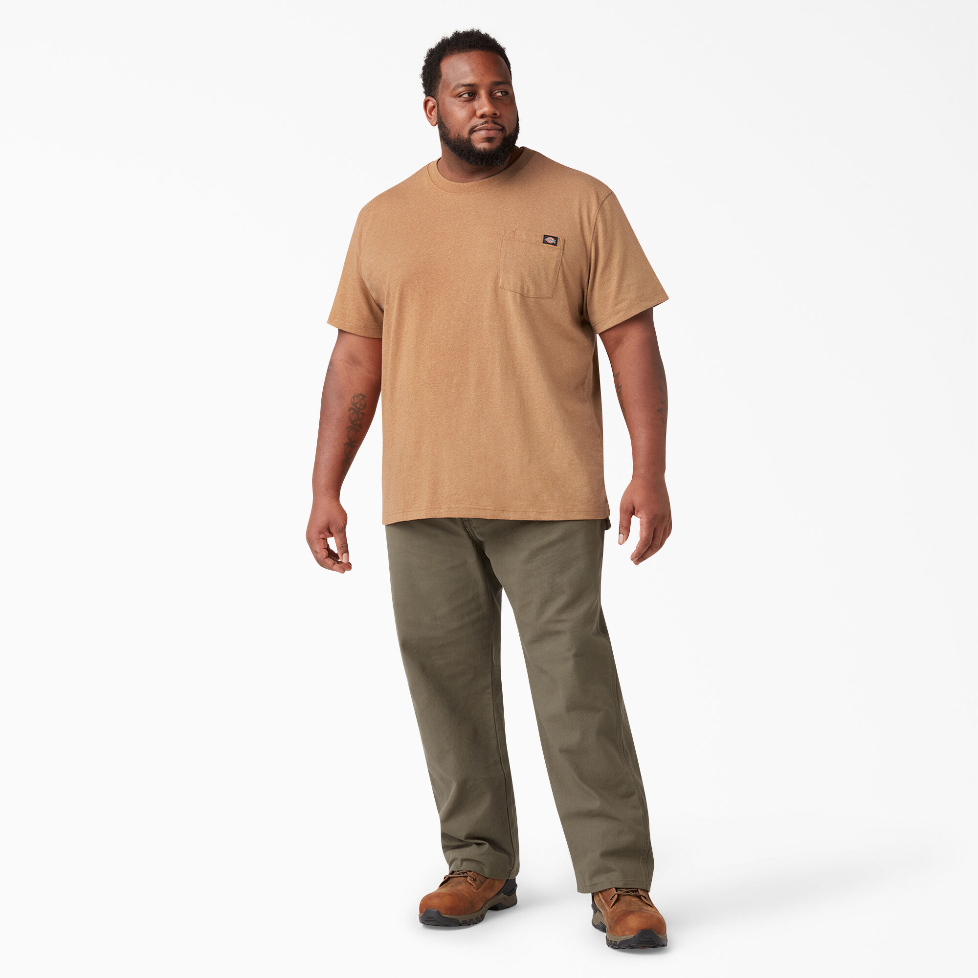 Heavyweight Heathered Short Sleeve Pocket T-Shirt