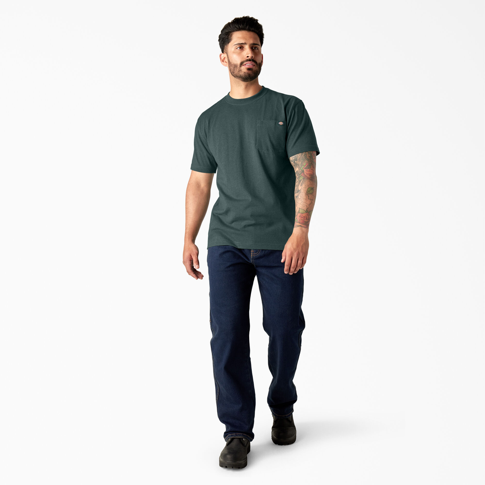 Heavyweight Heathered Short Sleeve Pocket T-Shirt