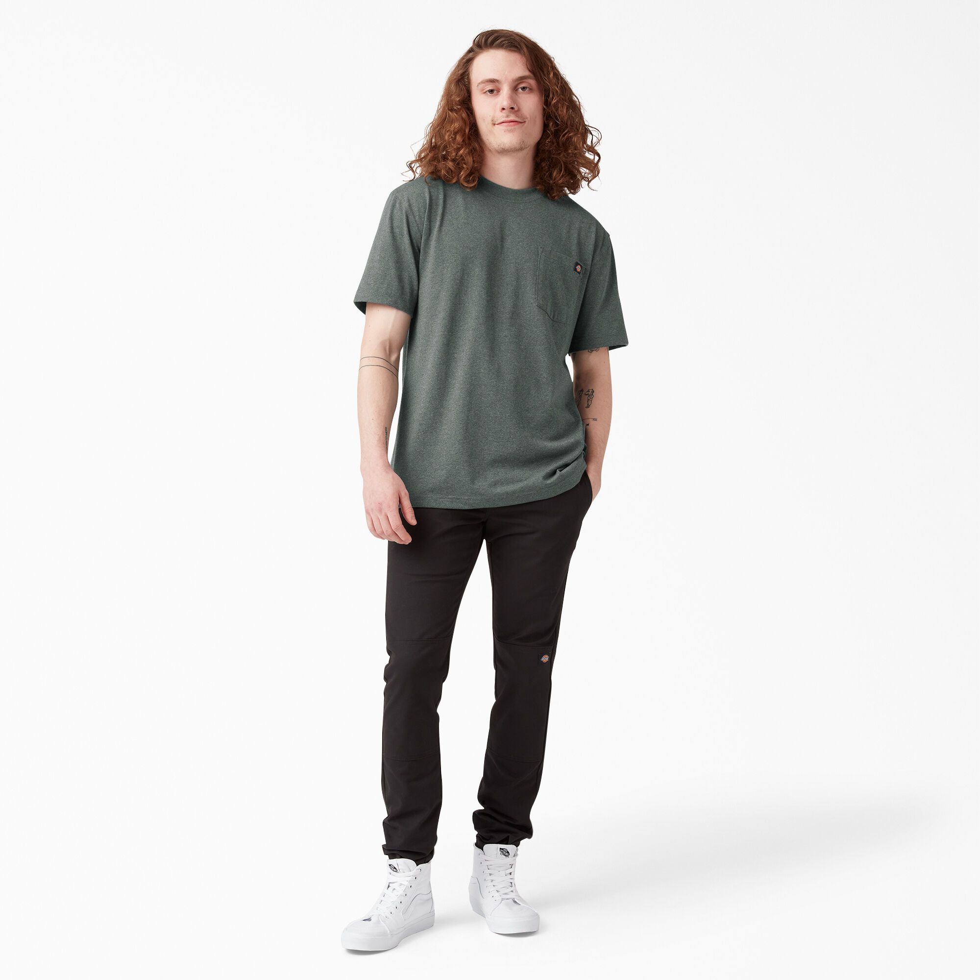 Heavyweight Heathered Short Sleeve Pocket T-Shirt
