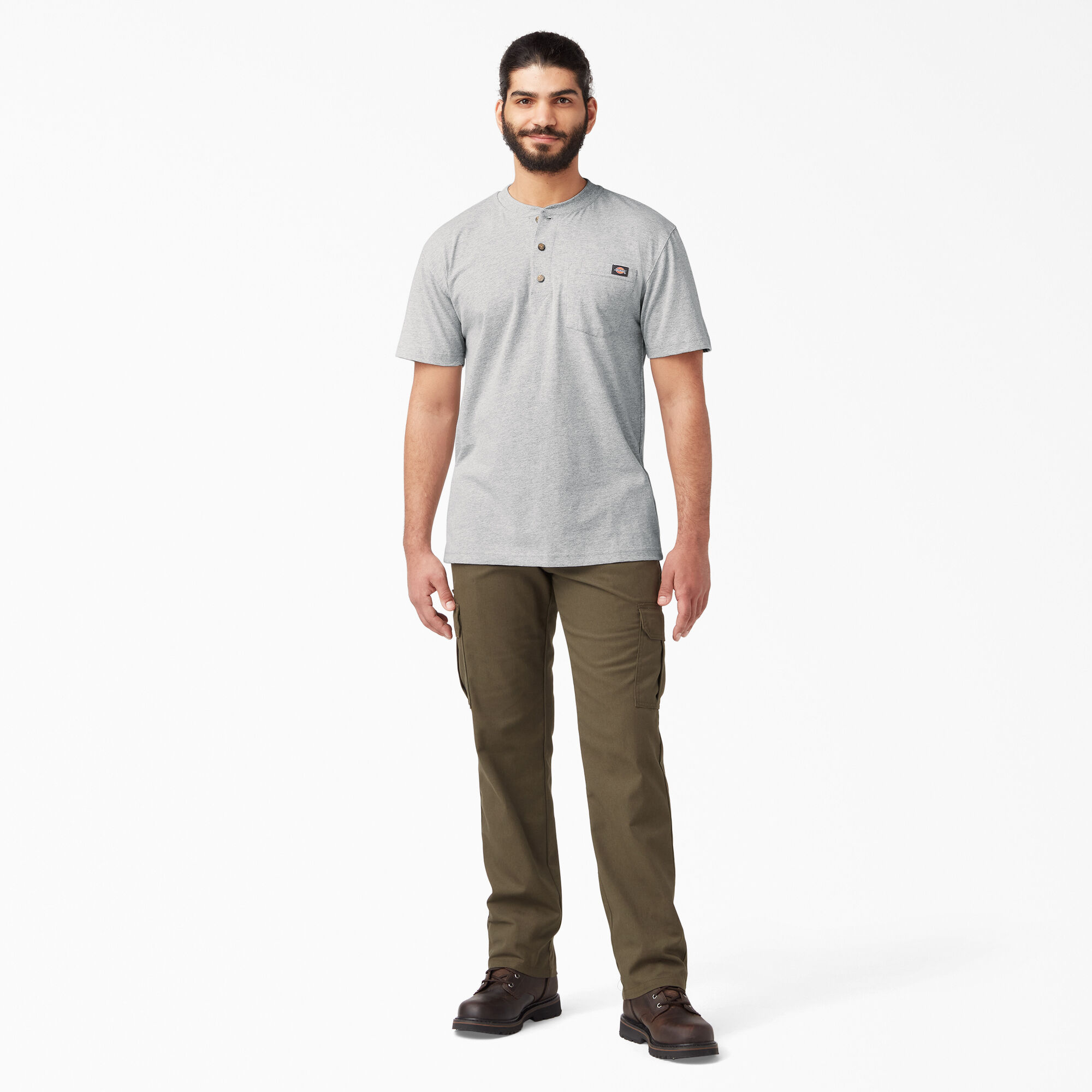 Heavyweight Short Sleeve Henley T-Shirt