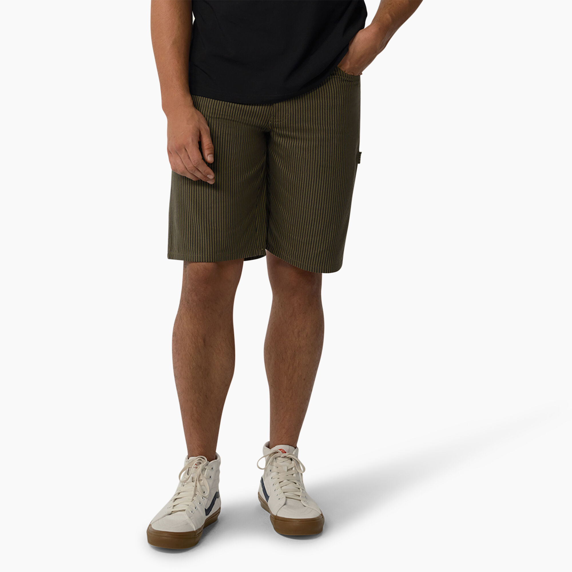 Hickory Stripe Carpenter Shorts, 11
