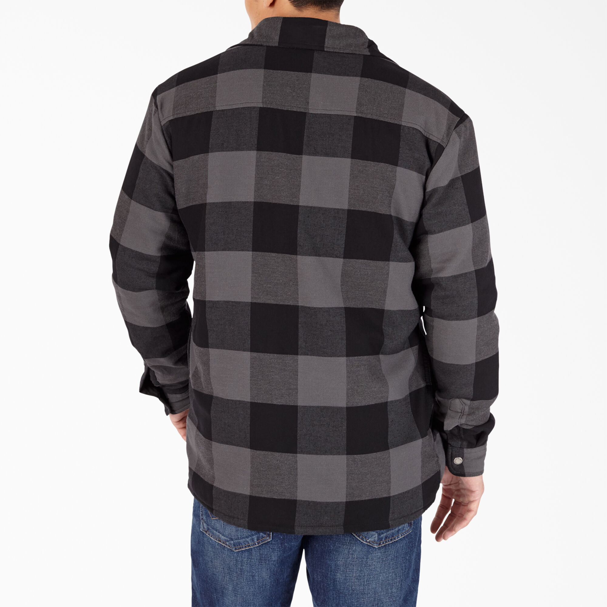 Water Repellent Fleece-Lined Flannel Shirt Jacket