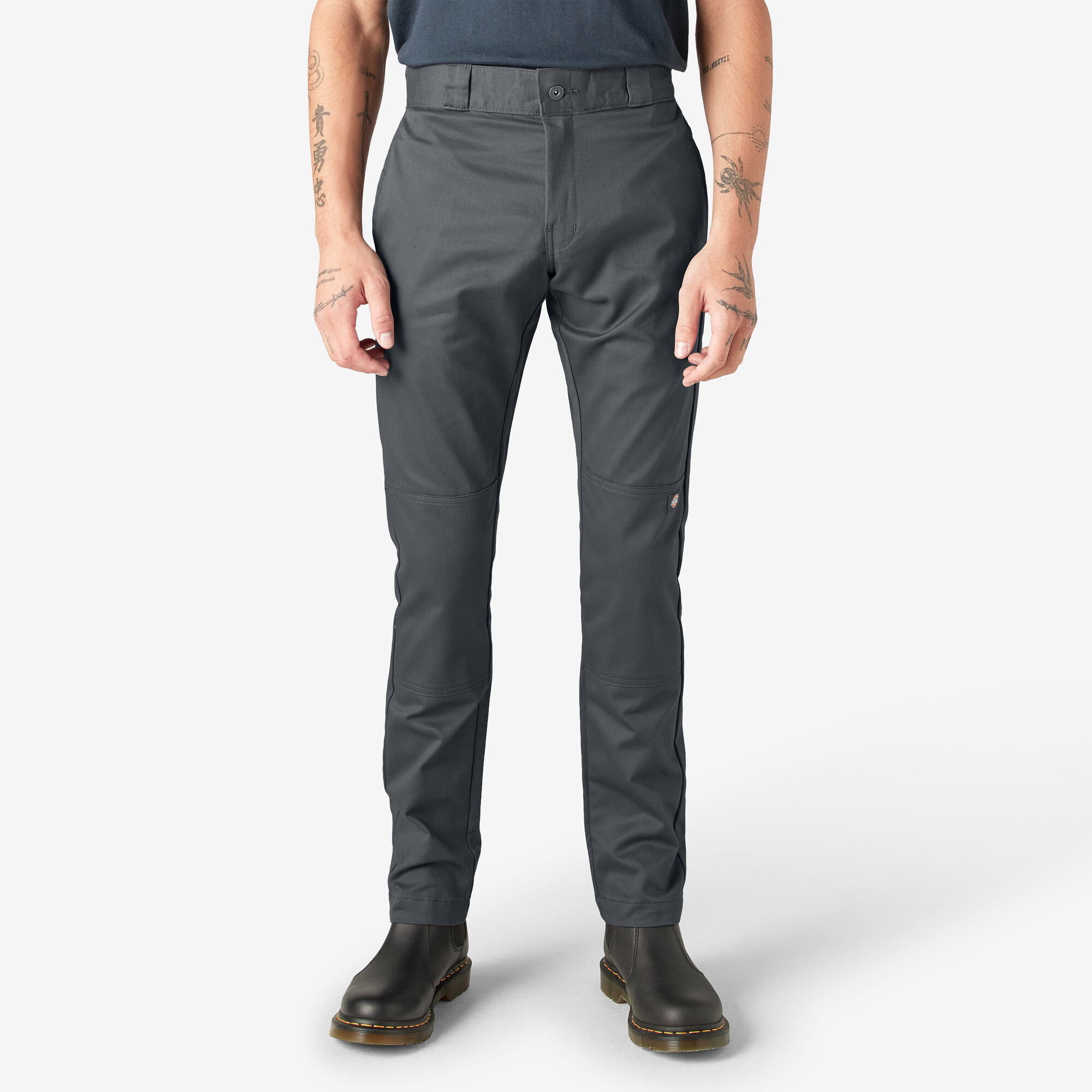 Skinny Fit Double Knee Work Pants