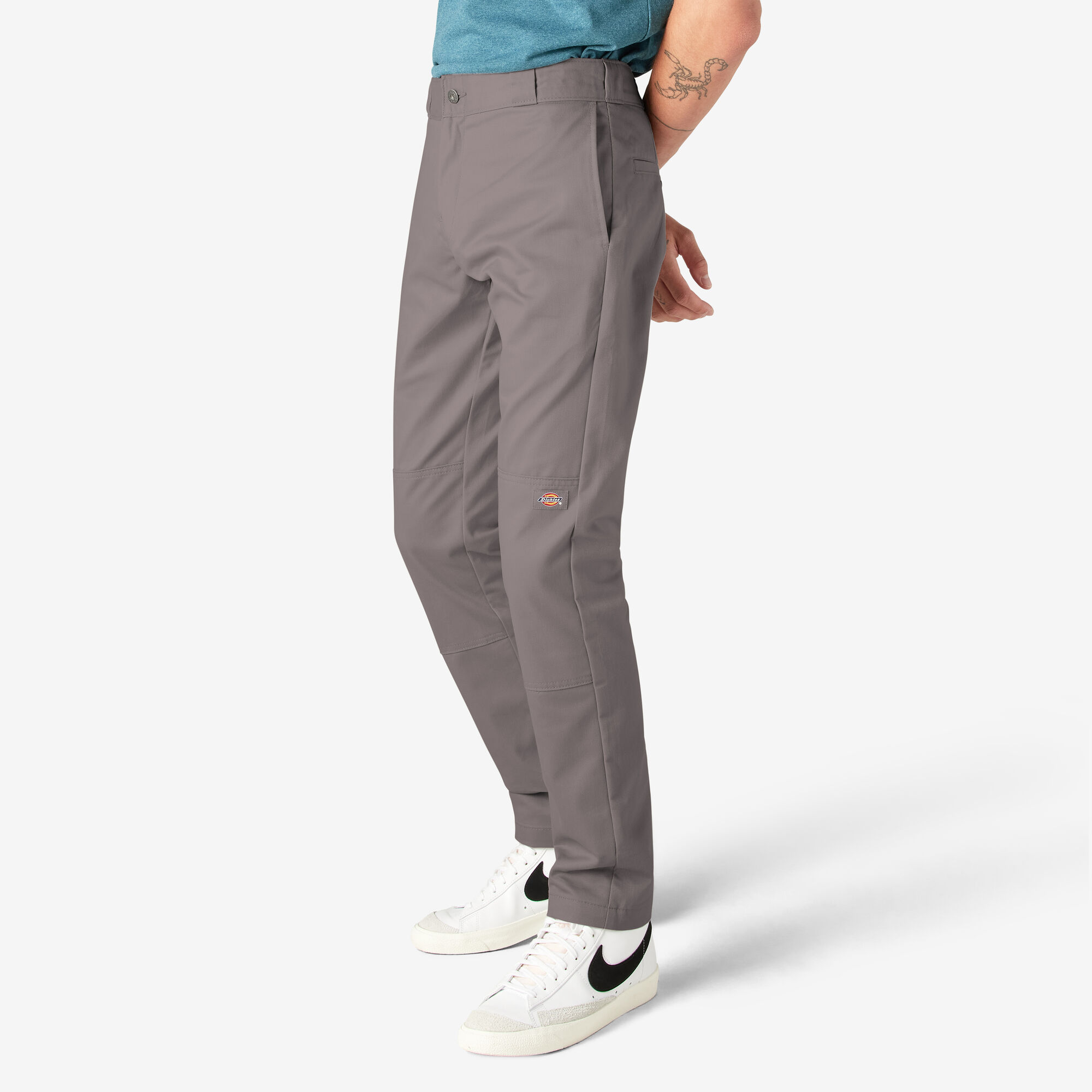 Skinny Fit Double Knee Work Pants