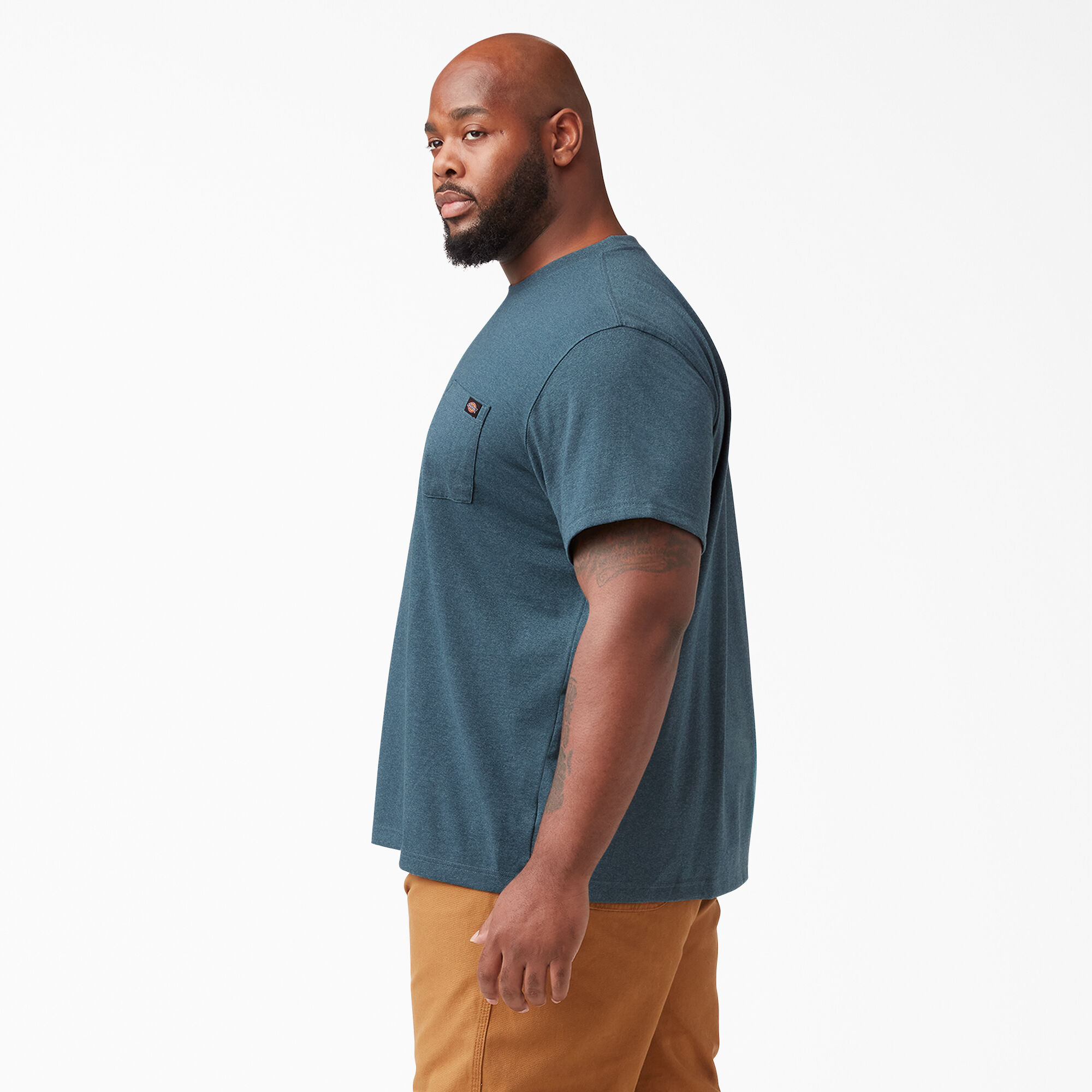 Heavyweight Heathered Short Sleeve Pocket T-Shirt
