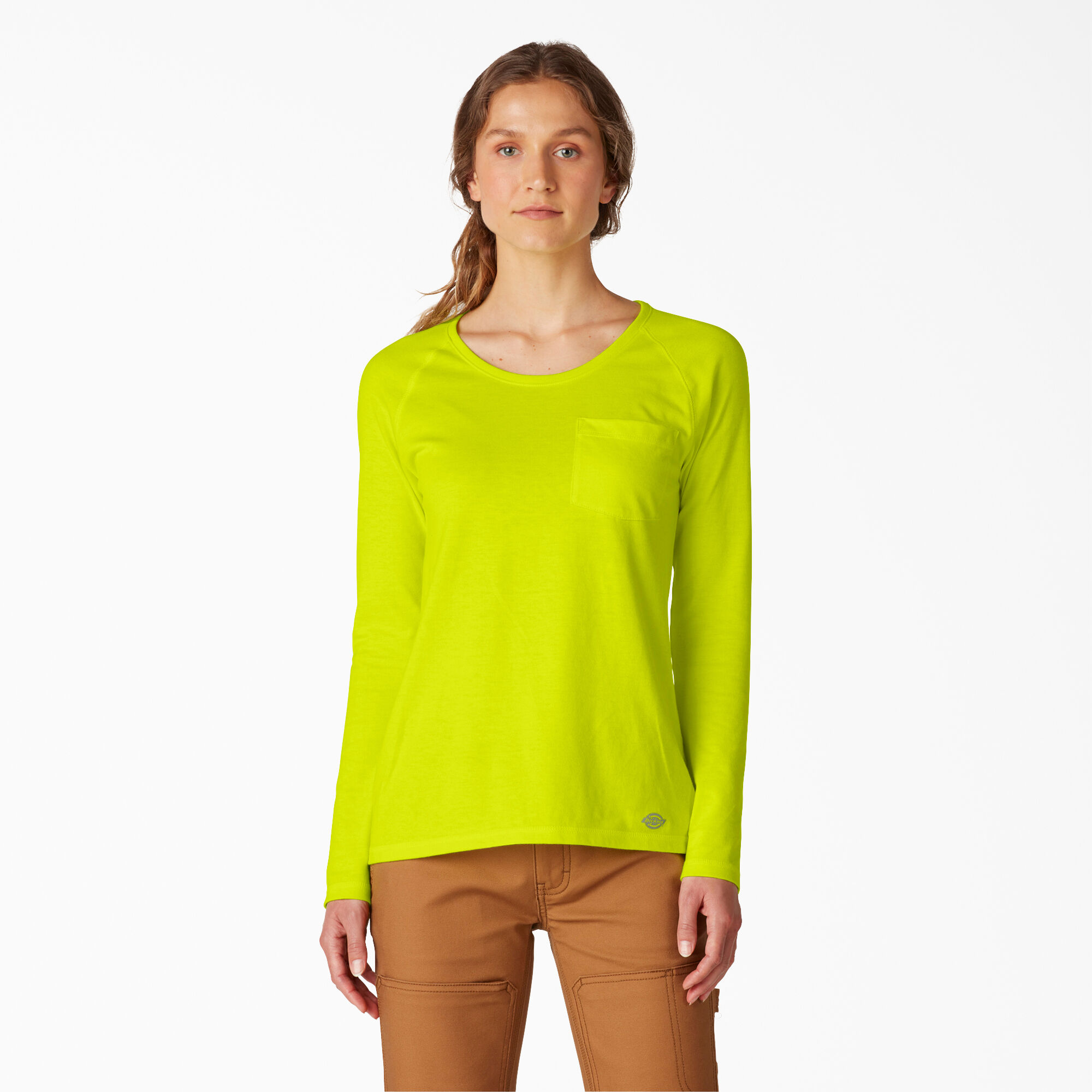 Women's Cooling Long Sleeve Pocket T-Shirt, Bright Yellow