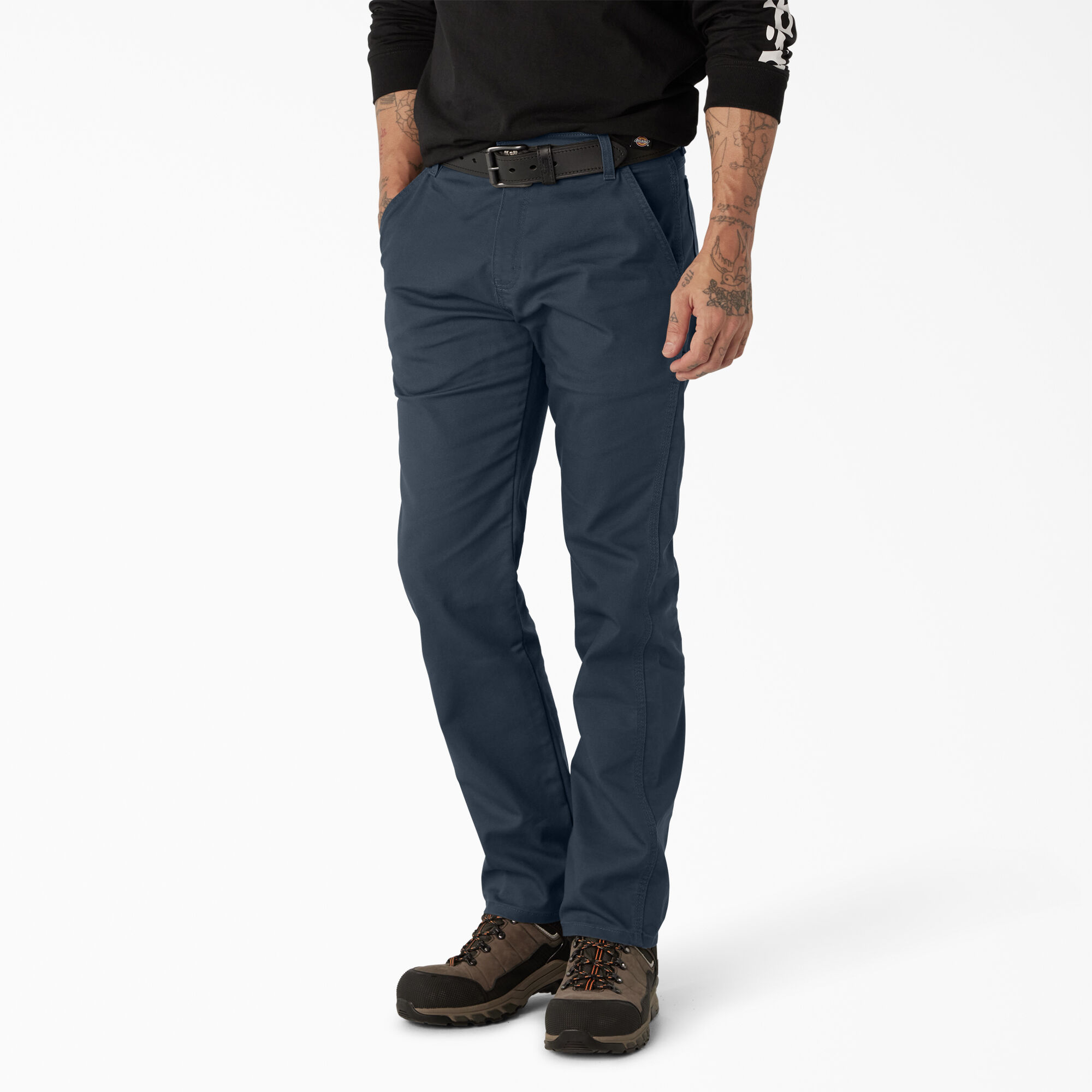 FLEX Regular Fit Duck Carpenter Pants, Stonewashed Dark Navy