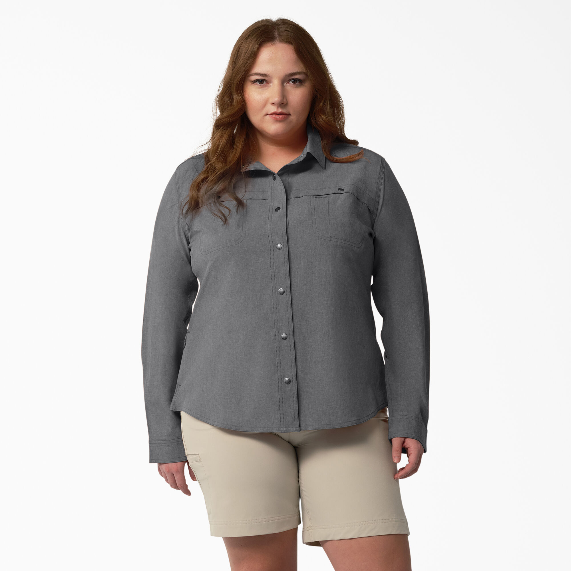 Women's Plus Cooling Roll-Tab Work Shirt