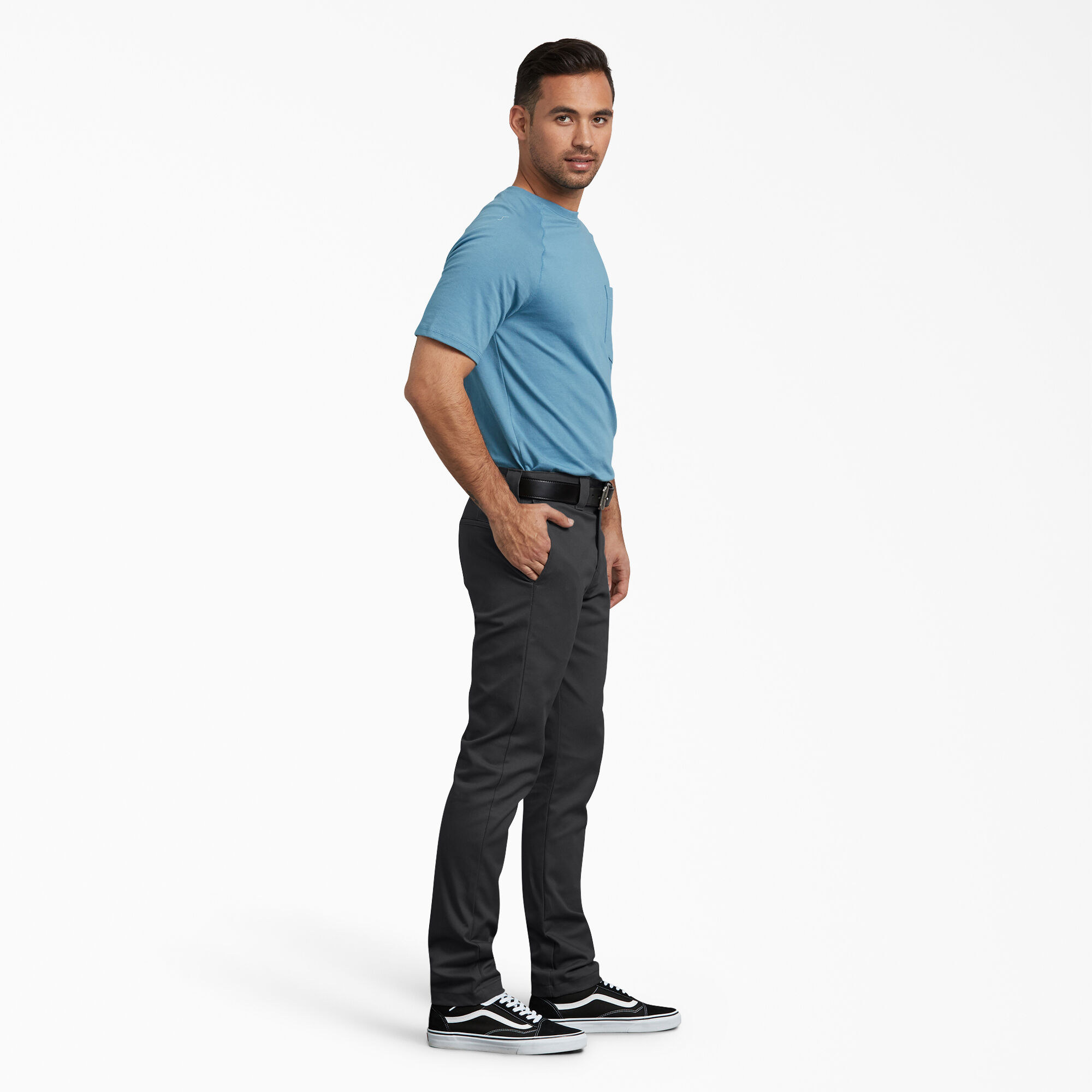 Slim Fit Skinny Leg Twill Work Pants