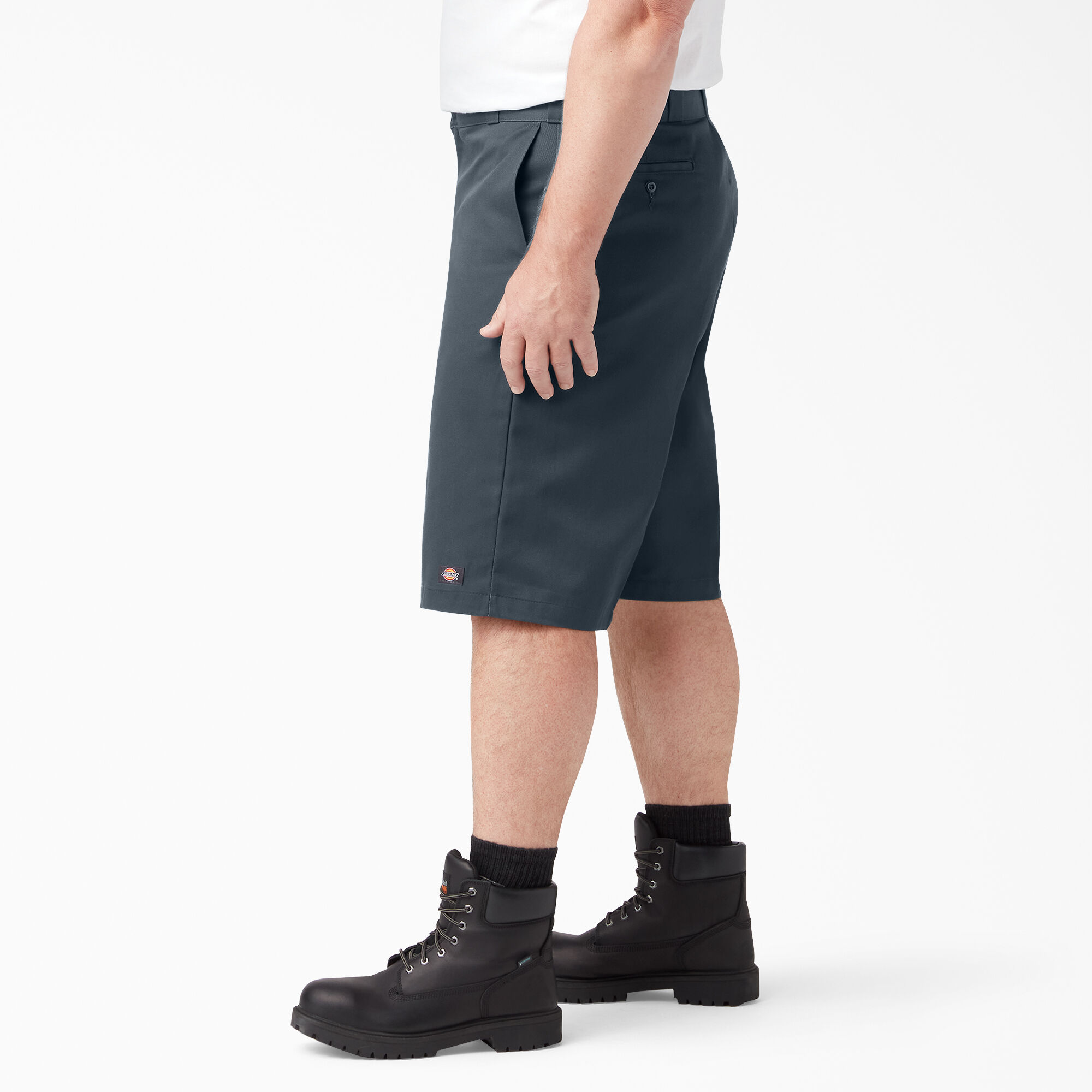 Loose Fit Flat Front Work Shorts, 13