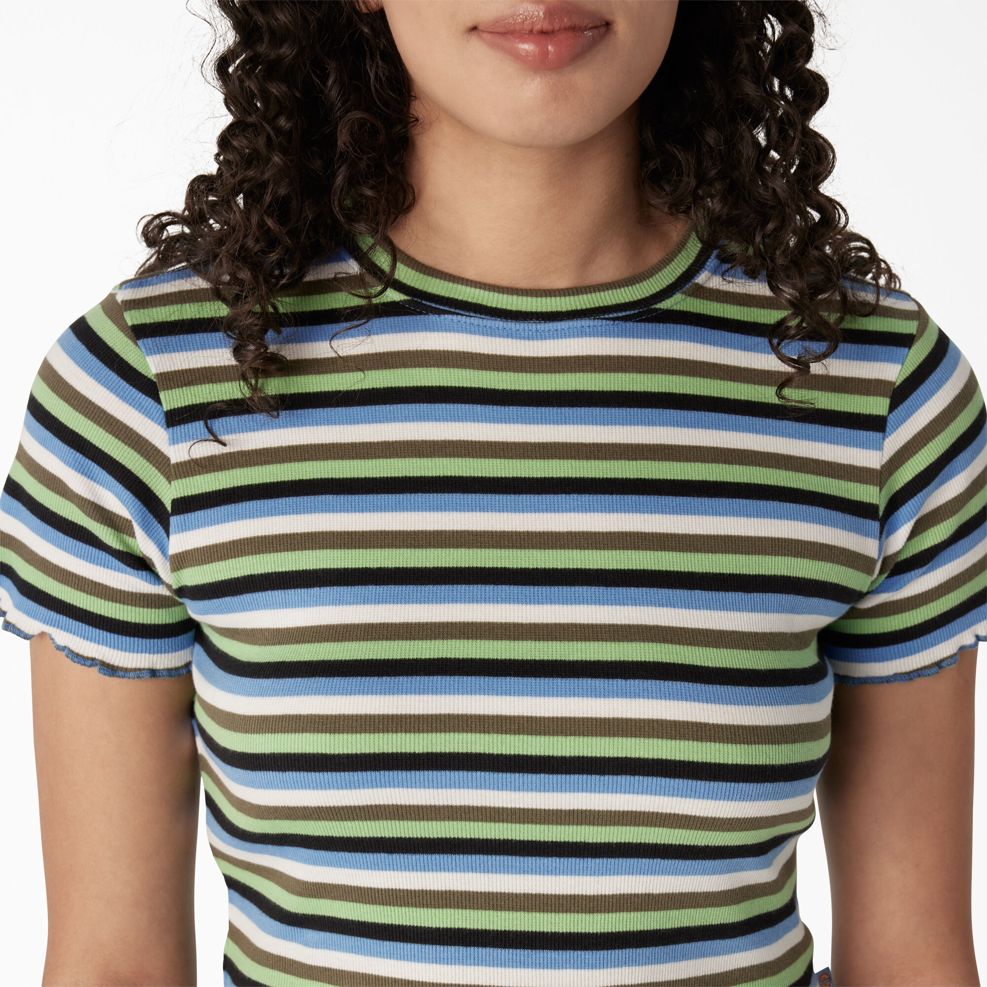 Women's Striped Cropped Baby T-Shirt