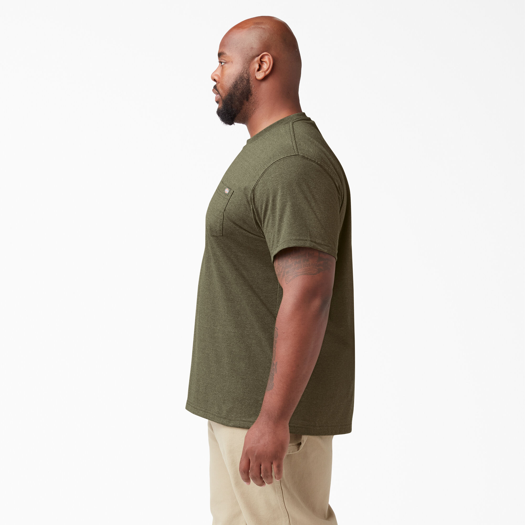 Heavyweight Heathered Short Sleeve Pocket T-Shirt