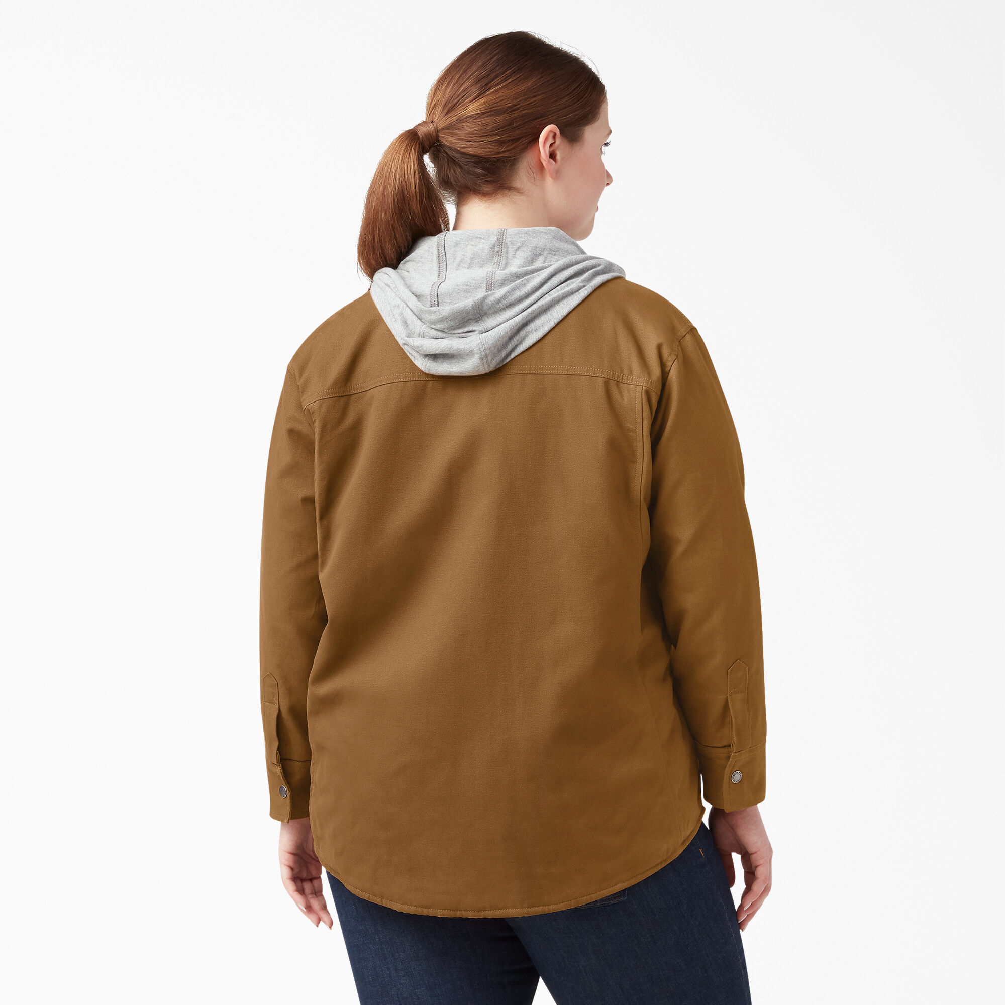 Women’s Plus Duck Hooded Shirt Jacket