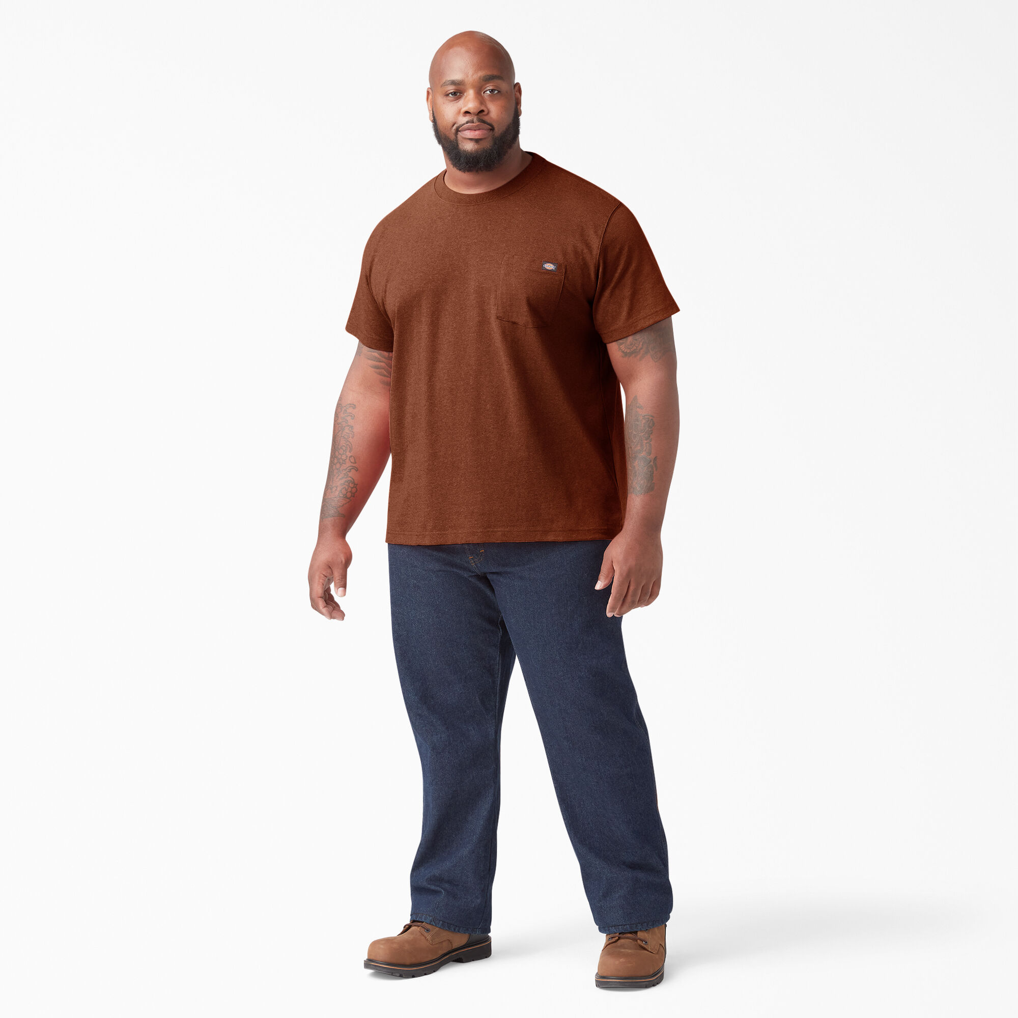 Heavyweight Heathered Short Sleeve Pocket T-Shirt