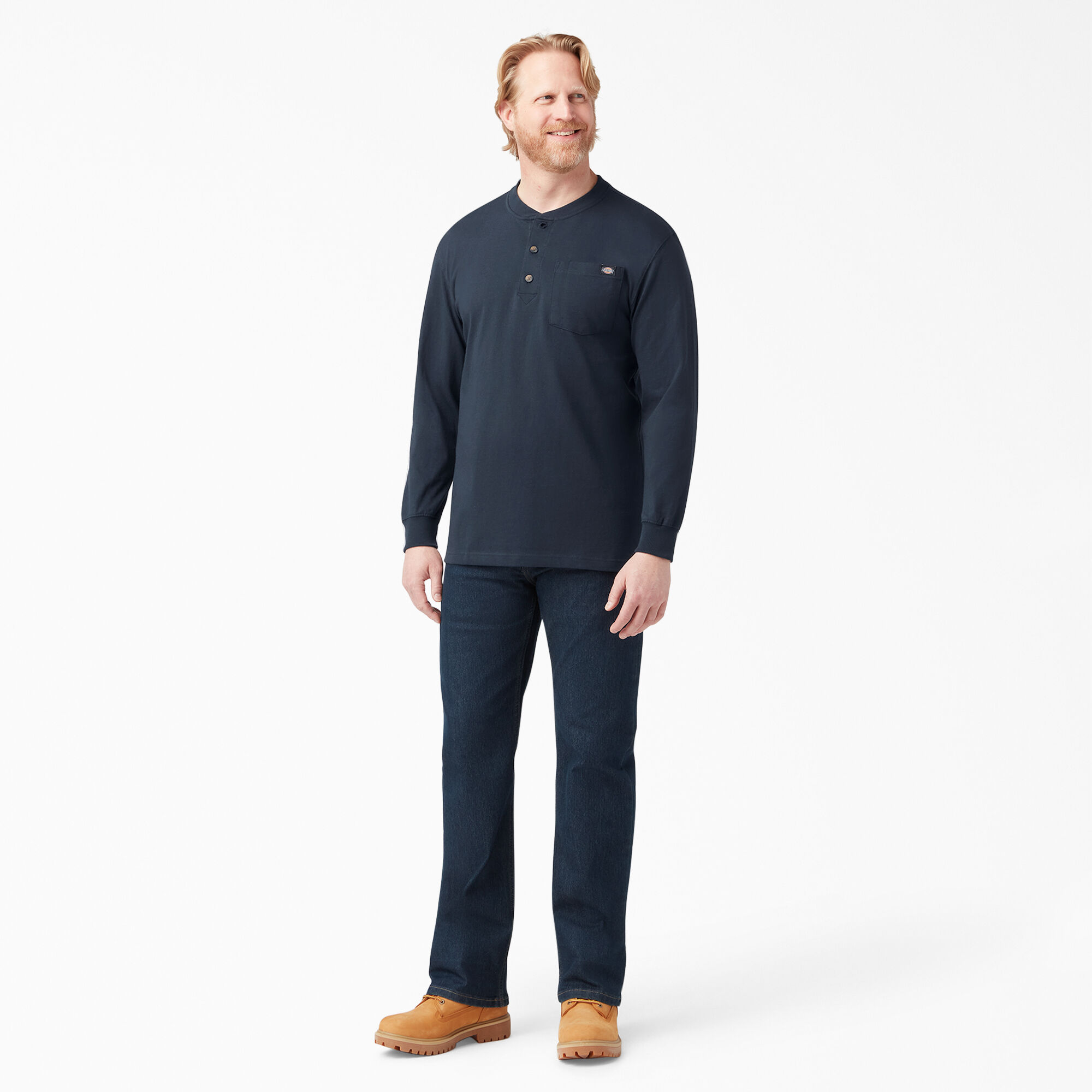 Heavyweight Long Sleeve Henley T-Shirt
