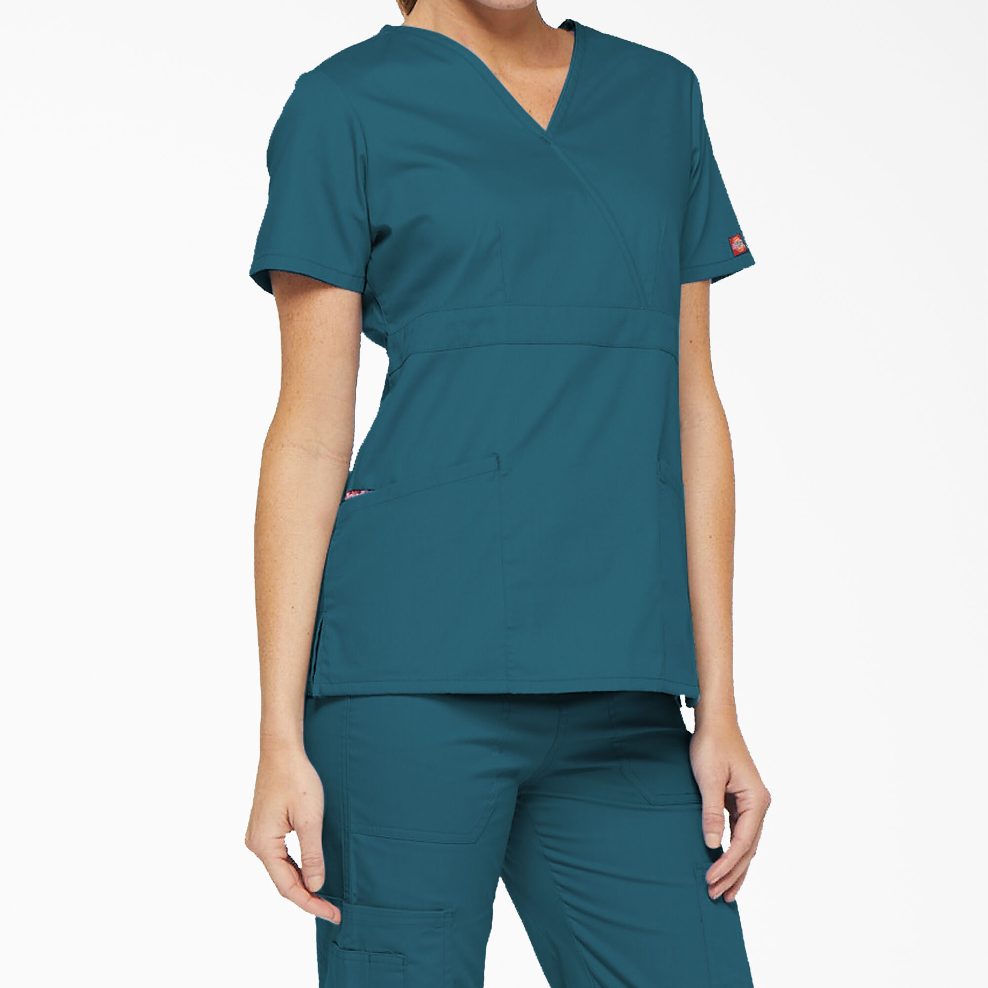 Women's EDS Signature Mock Wrap Scrub Top