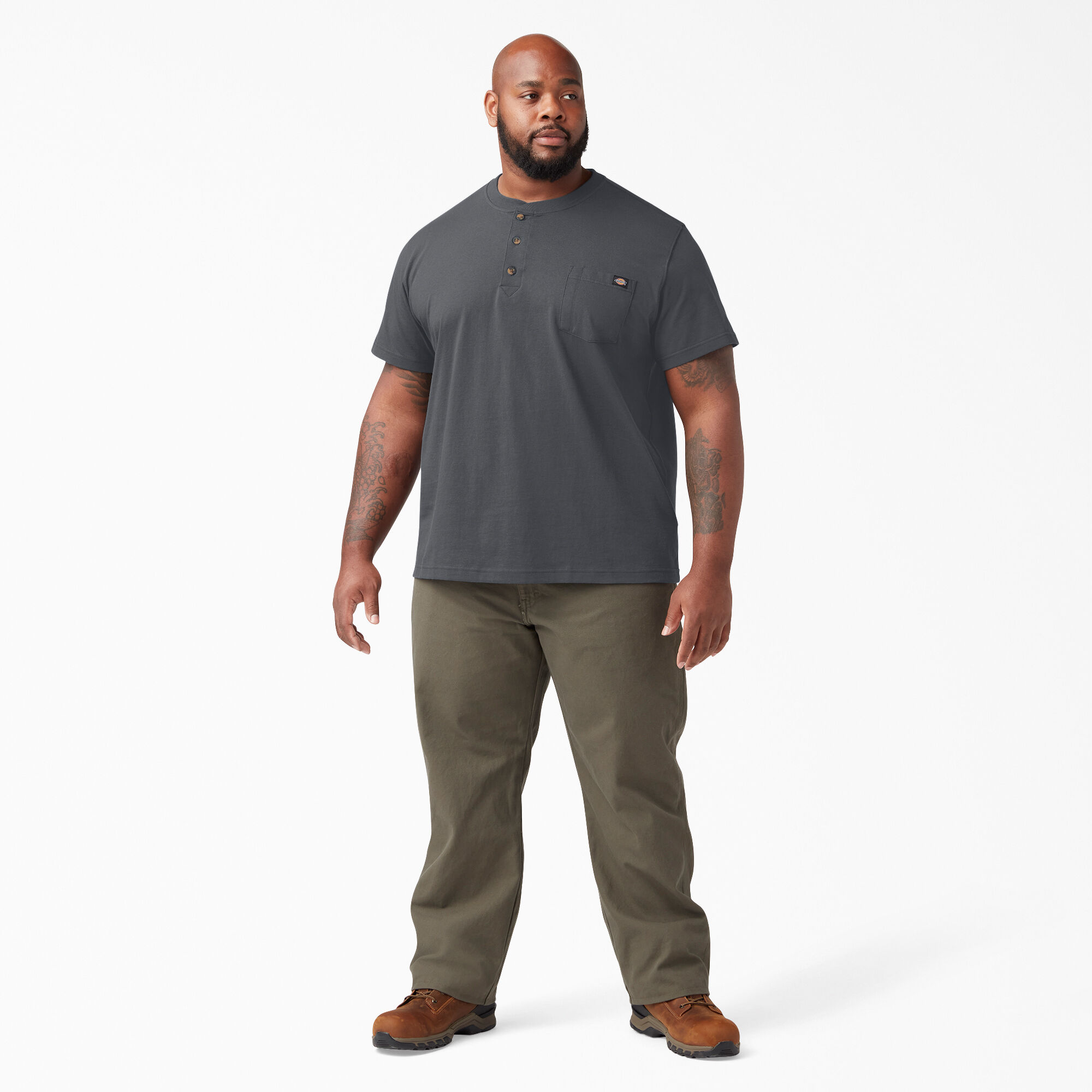 Heavyweight Short Sleeve Henley T-Shirt