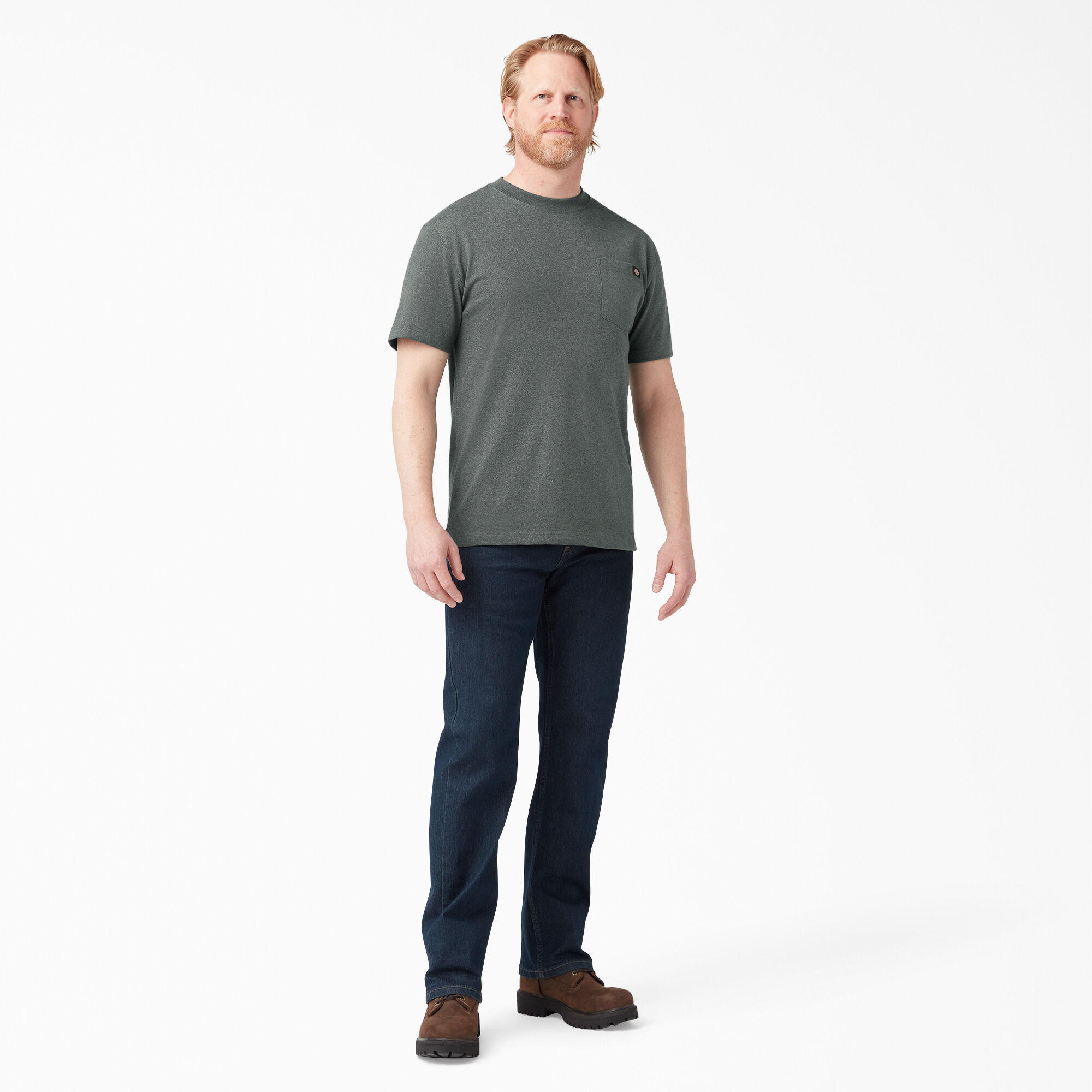 Heavyweight Heathered Short Sleeve Pocket T-Shirt