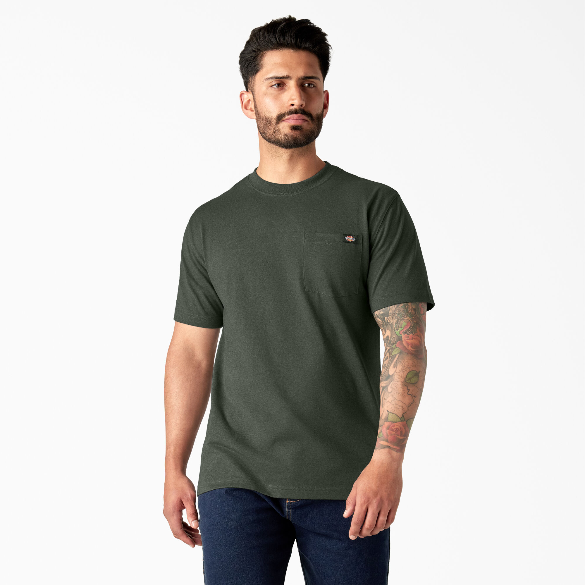 Heavyweight Heathered Short Sleeve Pocket T-Shirt