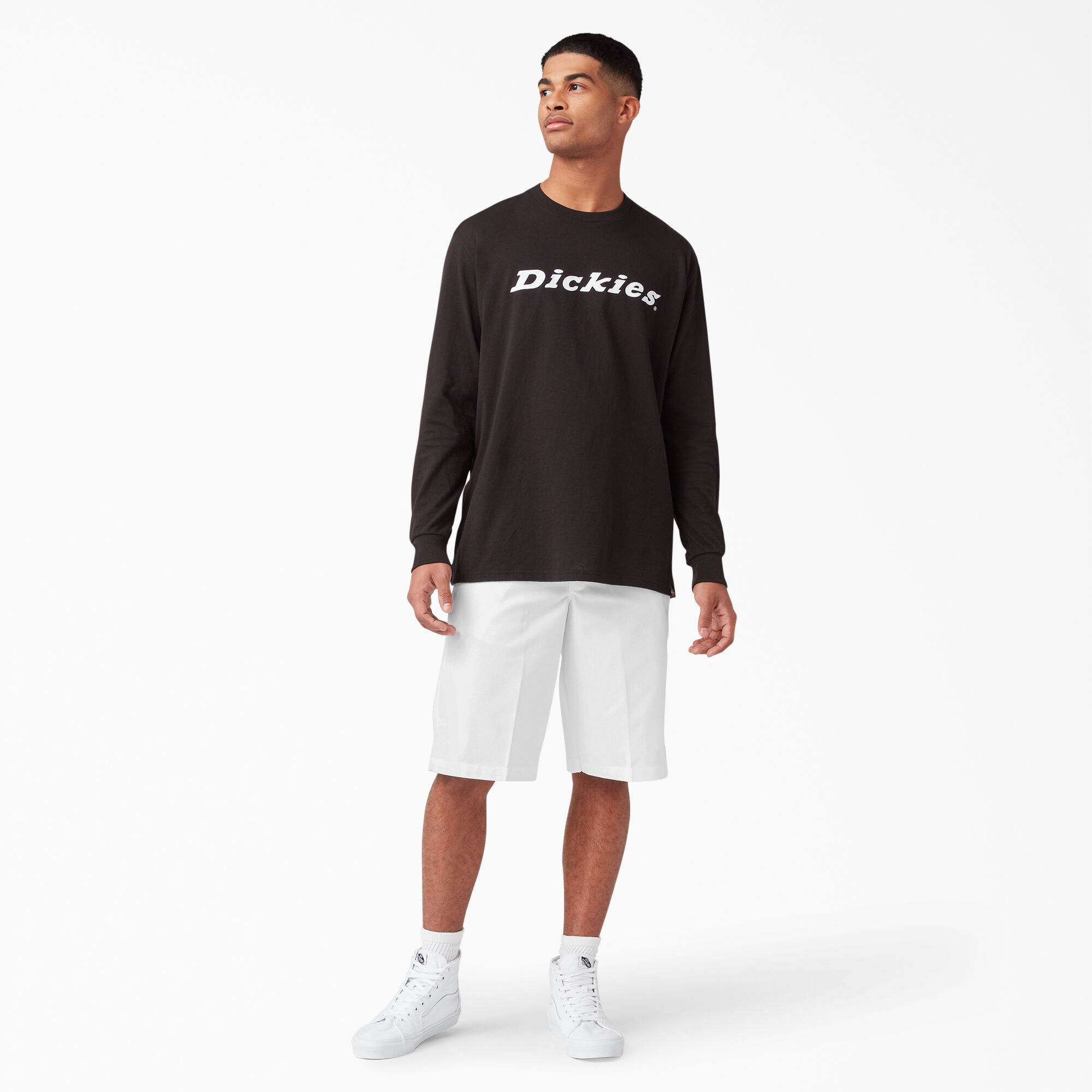 Loose Fit Flat Front Work Shorts, 13