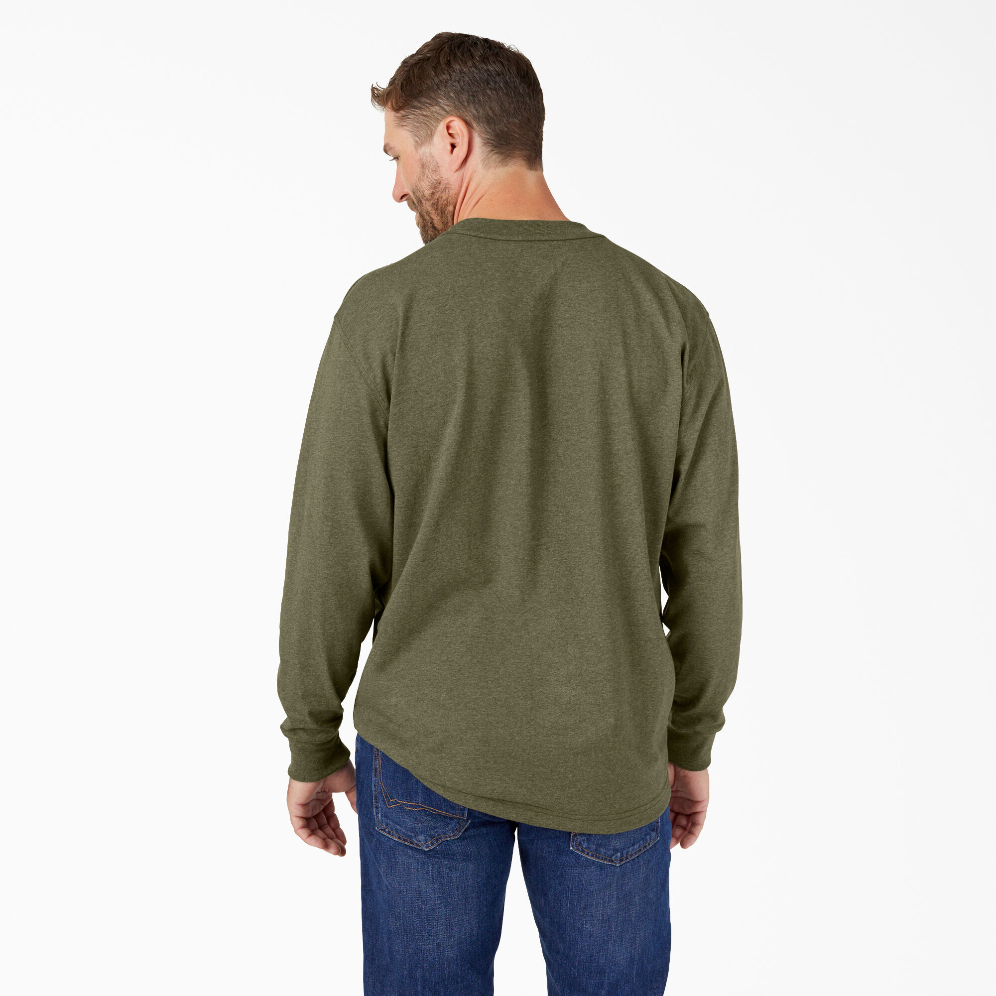 Heavyweight Heathered Long Sleeve Pocket T-Shirt