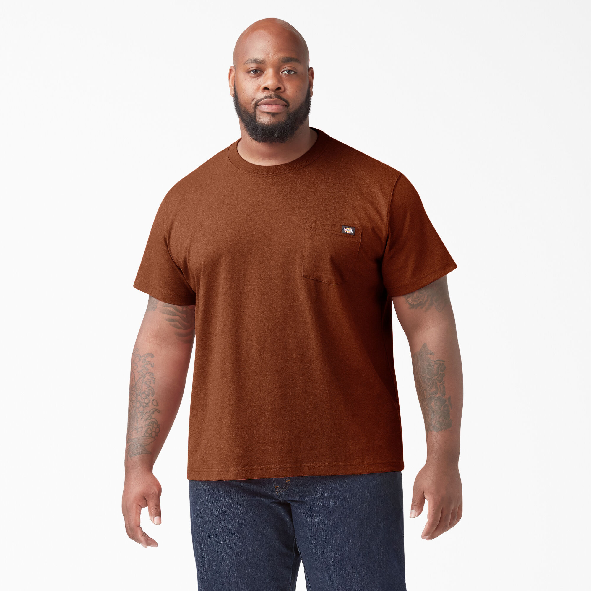 Heavyweight Heathered Short Sleeve Pocket T-Shirt
