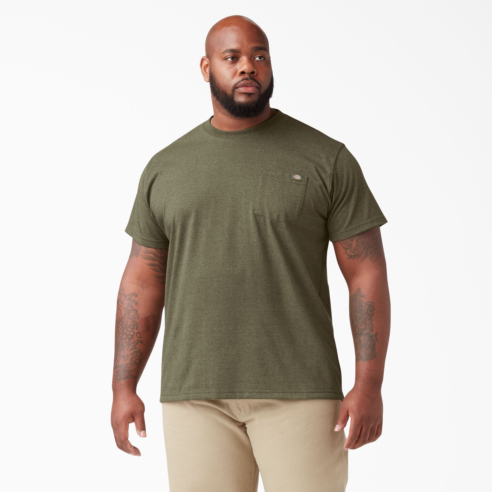 Heavyweight Heathered Short Sleeve Pocket T-Shirt